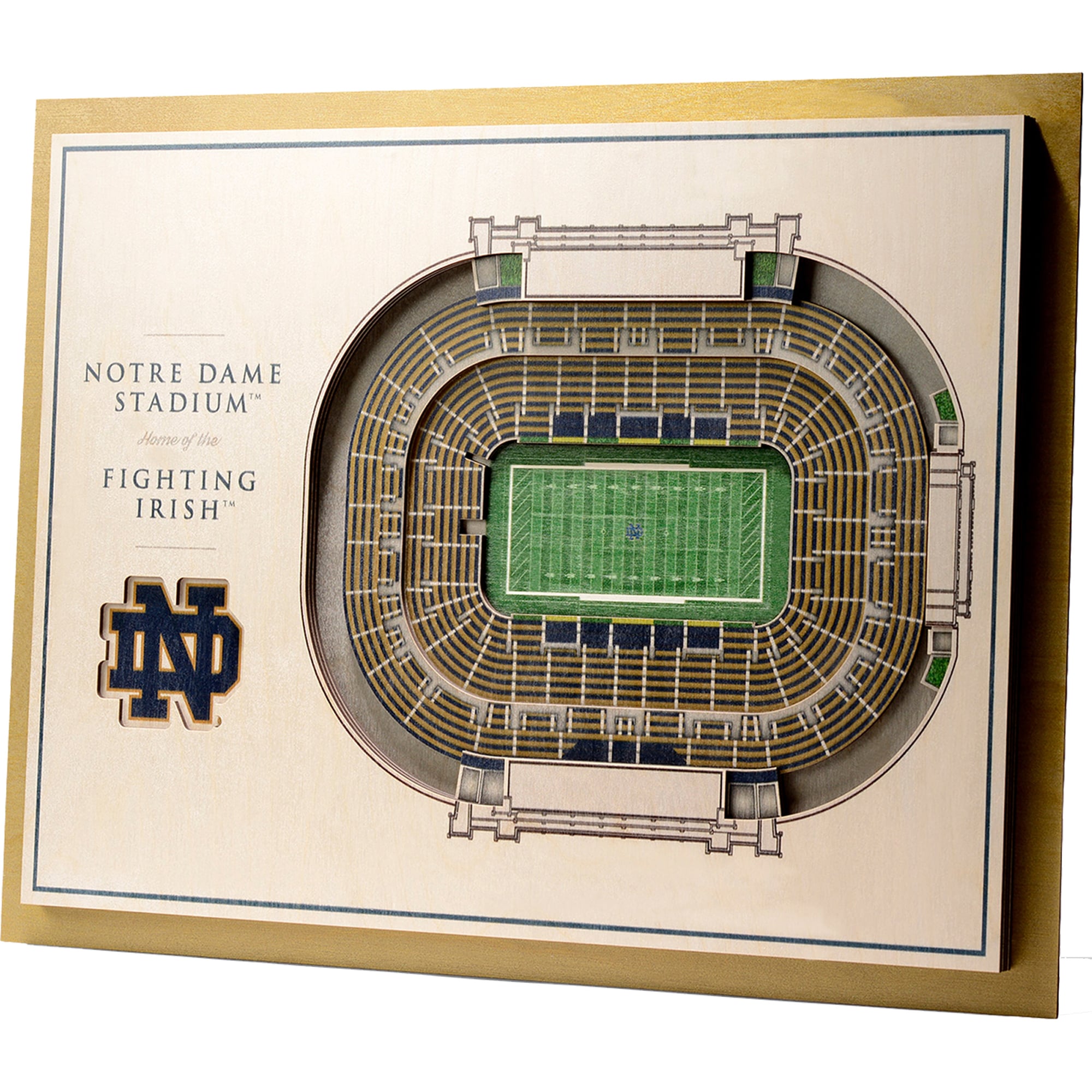 IDNA Notre Dame Fighting Irish 17'' x 13'' 5-Layer StadiumViews 3D