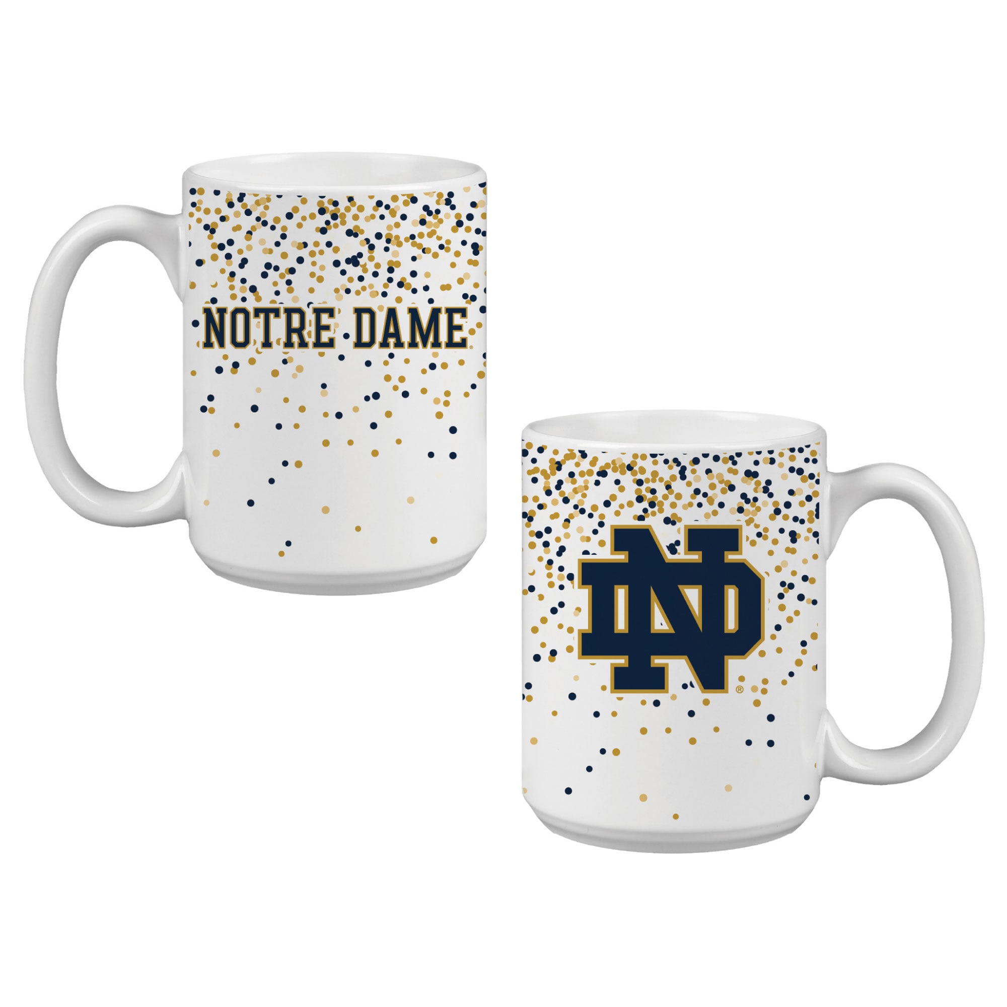Mug à confettis Indigo Falls Notre Dame Fighting Irish - Lot de 2