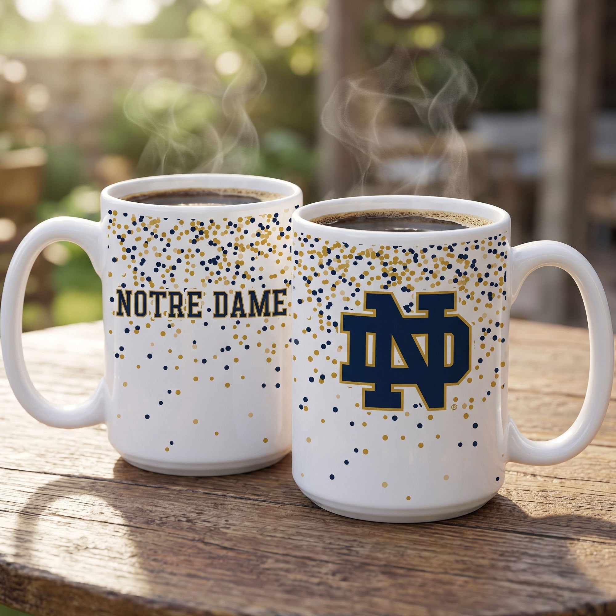 Mug à confettis Indigo Falls Notre Dame Fighting Irish - Lot de 2