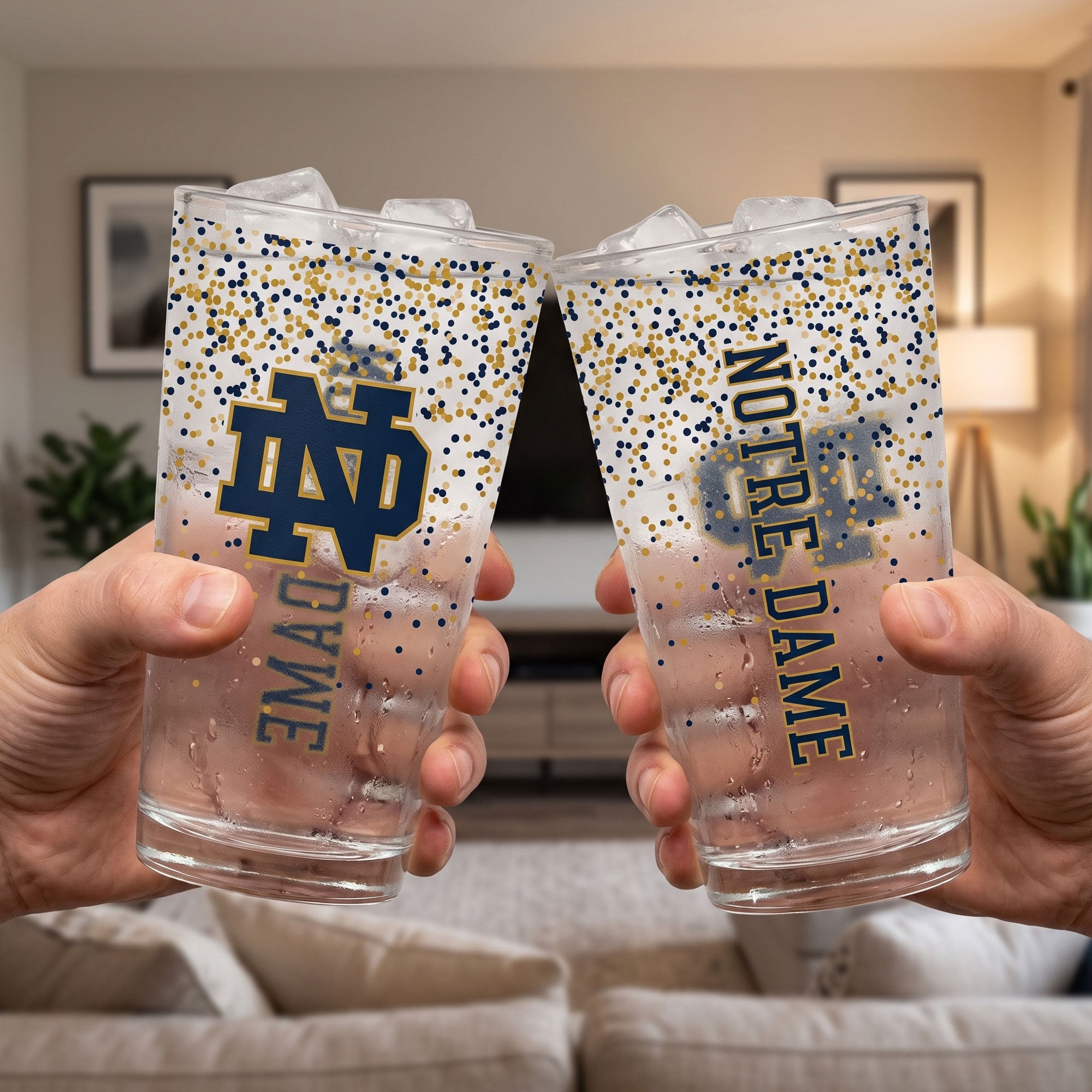 Indigo Falls Notre Dame Fighting Irish Confetti Pints ​​- Lot de 2