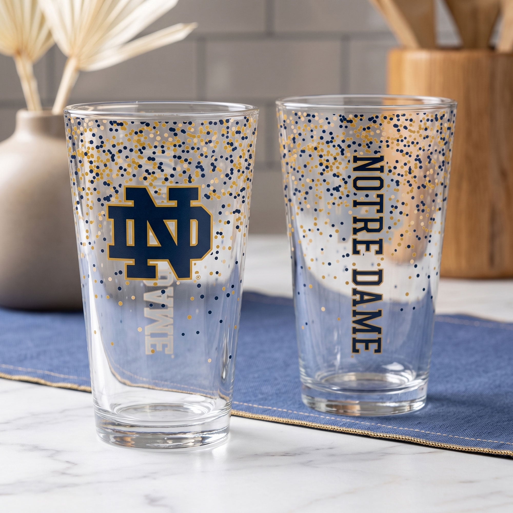 Indigo Falls Notre Dame Fighting Irish Confetti Pints ​​- Lot de 2