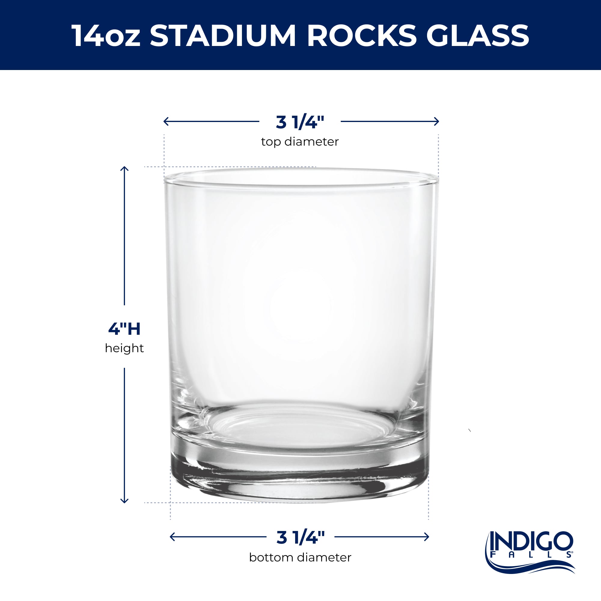 Pack de 2 verres à whisky Indigo Falls Notre Dame Fighting Irish Core Stadium