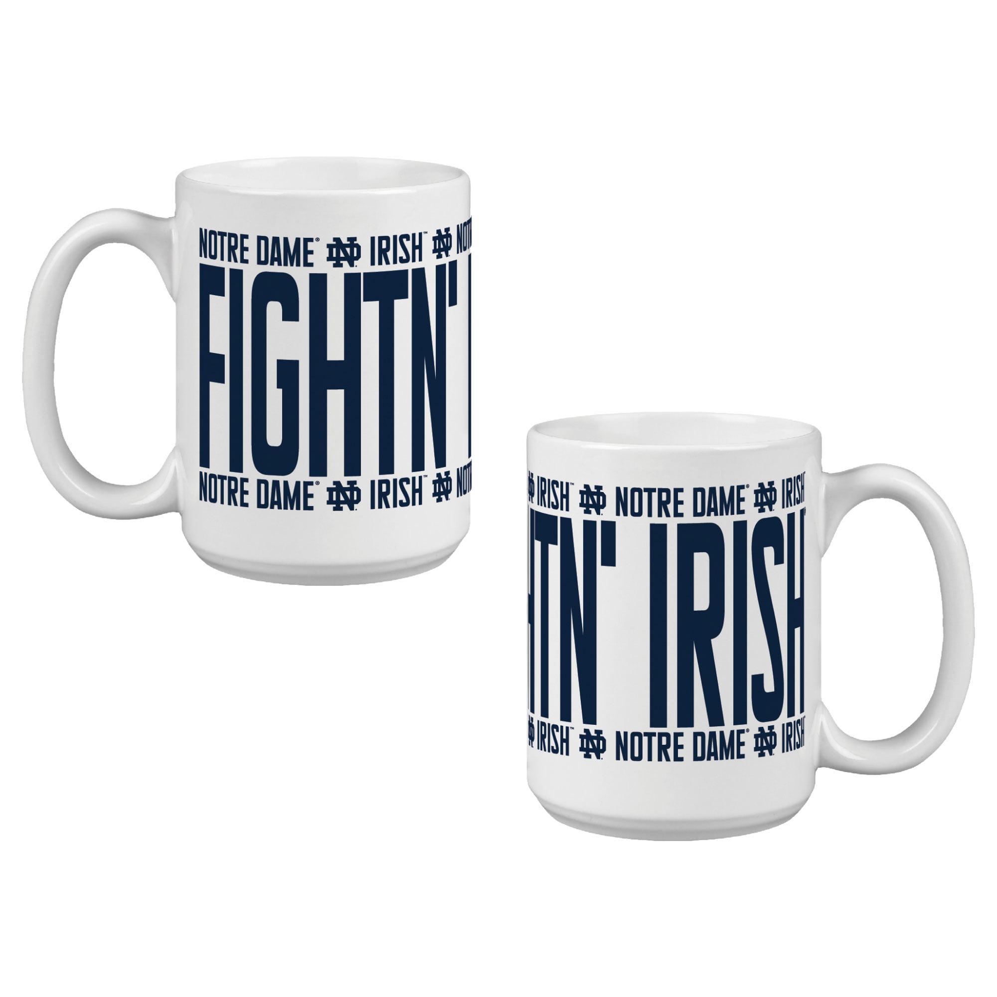 Mug surélevé Indigo Falls Notre Dame Fighting Irish - Lot de 2