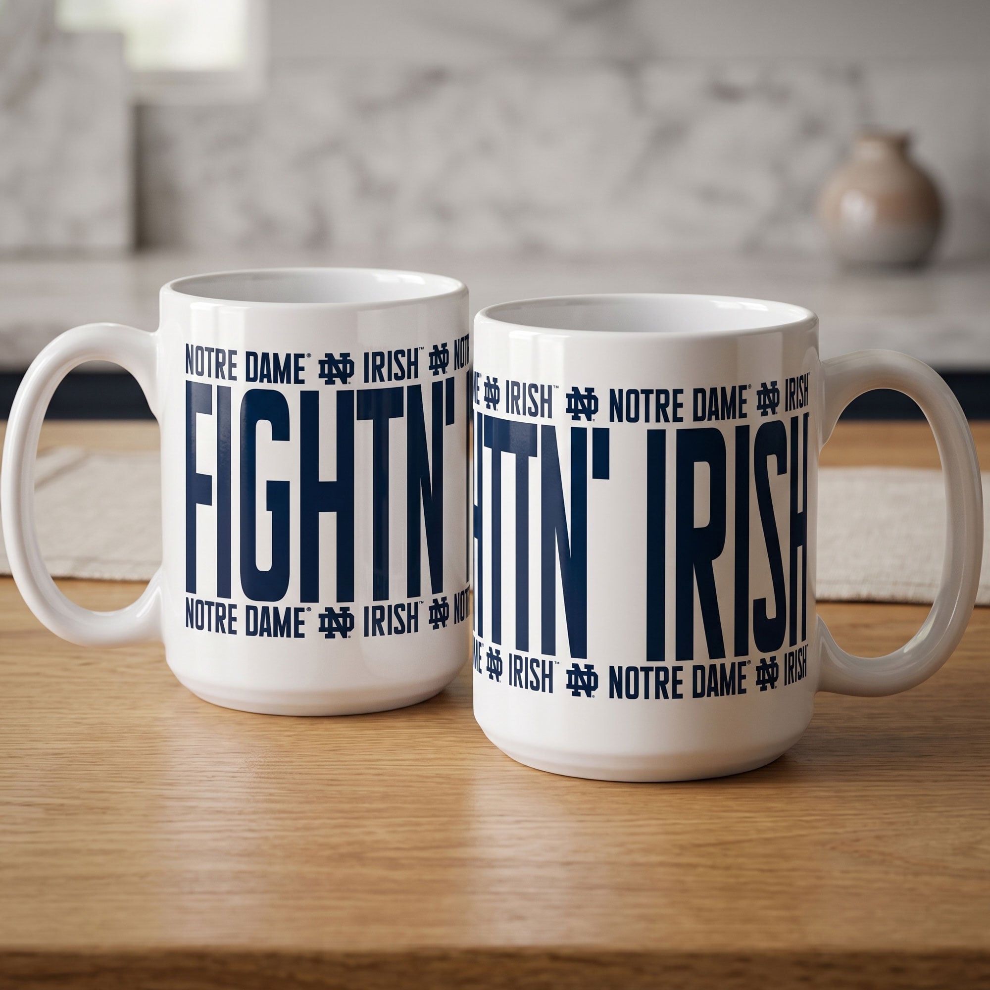 Mug surélevé Indigo Falls Notre Dame Fighting Irish - Lot de 2