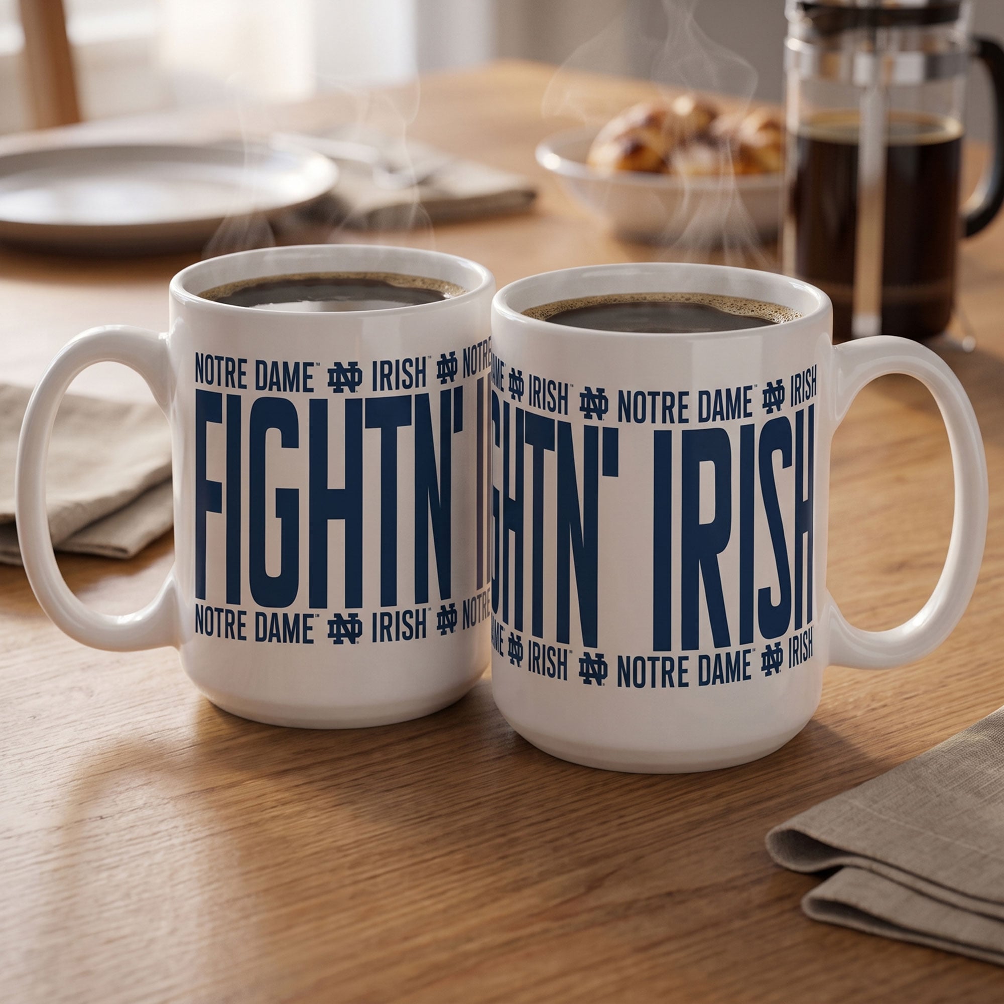 Mug surélevé Indigo Falls Notre Dame Fighting Irish - Lot de 2