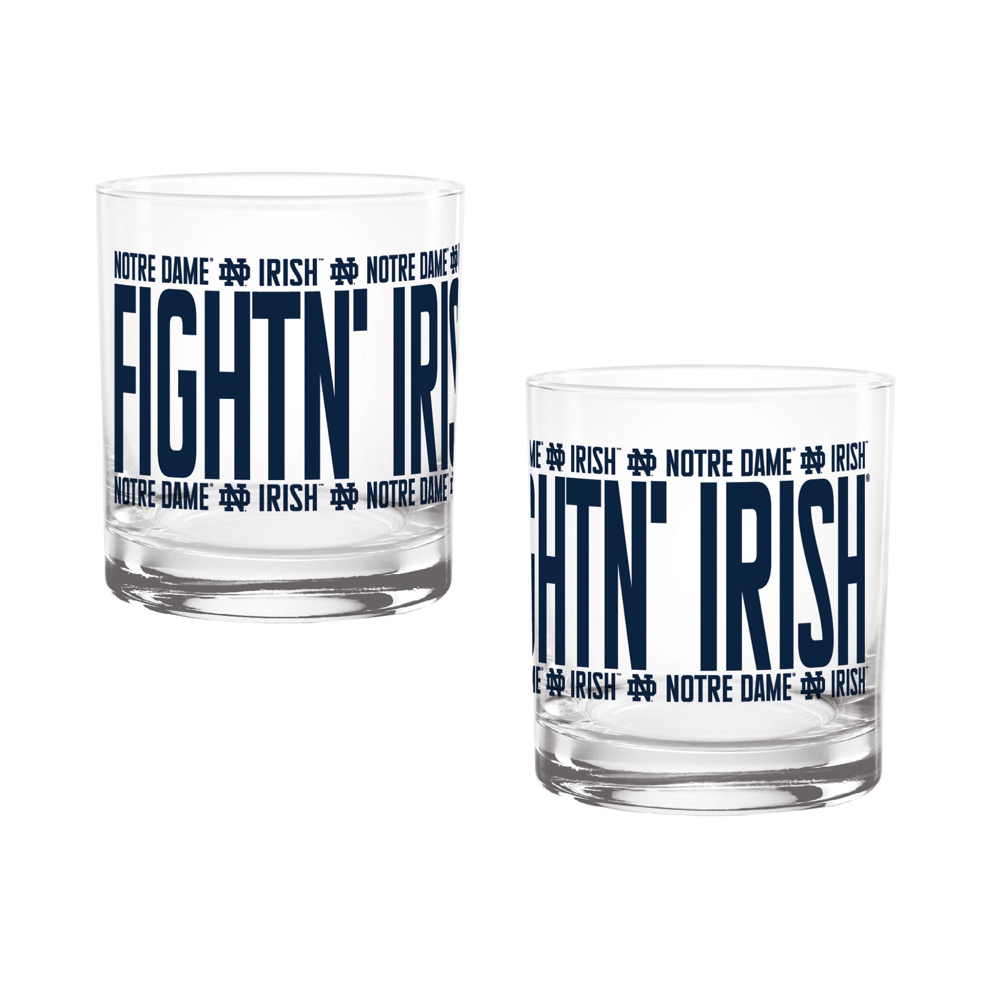 Verres à whisky surélevés Indigo Falls Notre Dame Fighting Irish - Lot de 2