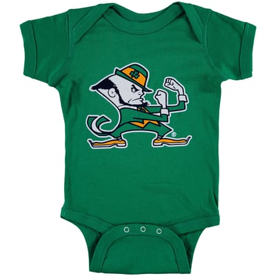 Notre Dame Fighting Irish Two Feet Ahead Infant Big Logo Bodysuit - Kelly Green
