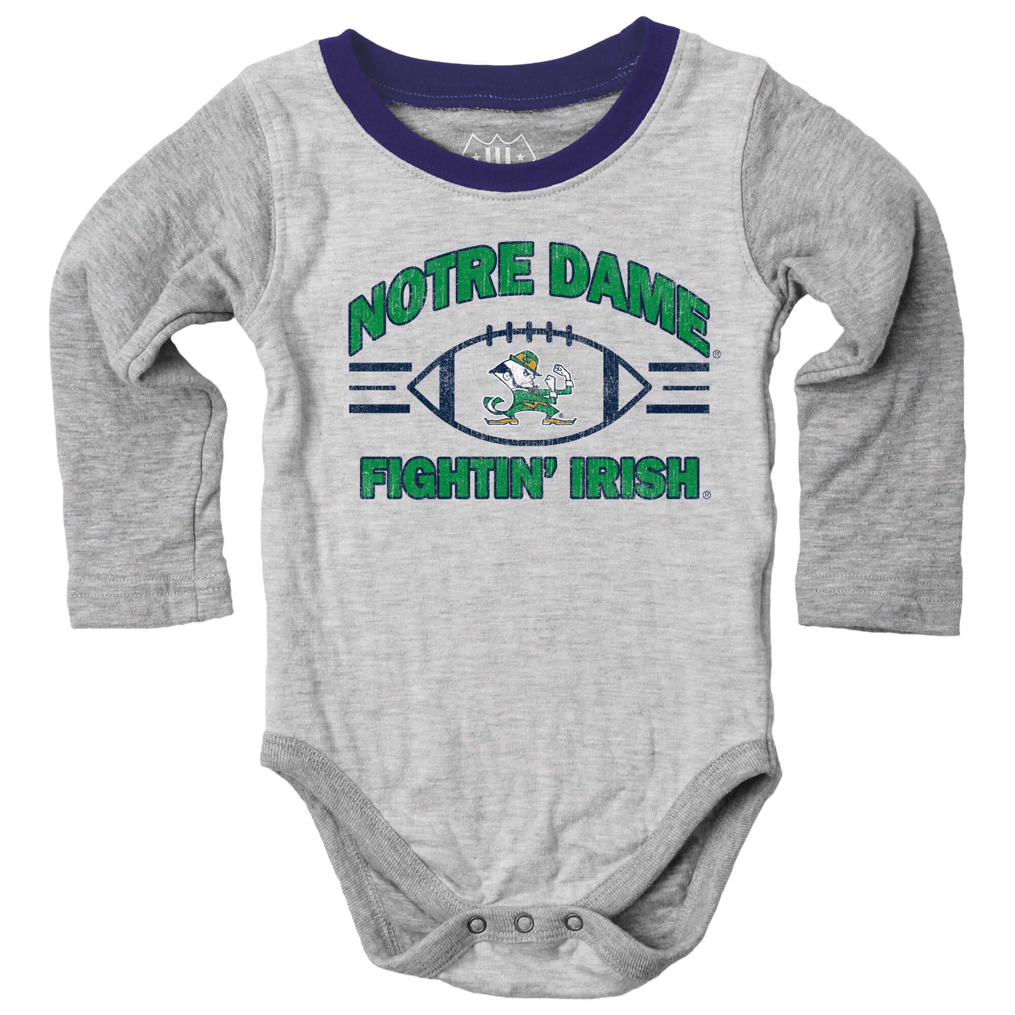 Infant Wes & Willy  Heather Gray Notre Dame Fighting Irish Jie Hopper Set