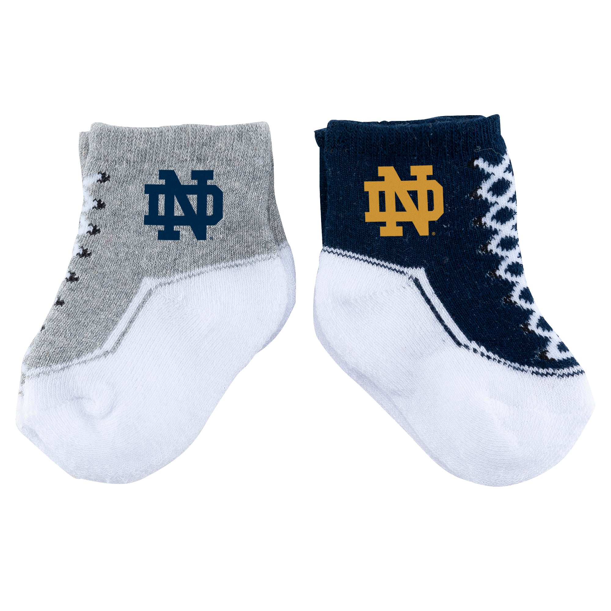 Lot de deux paires de chaussettes pour bébé ZooZatz Notre Dame Fighting Irish