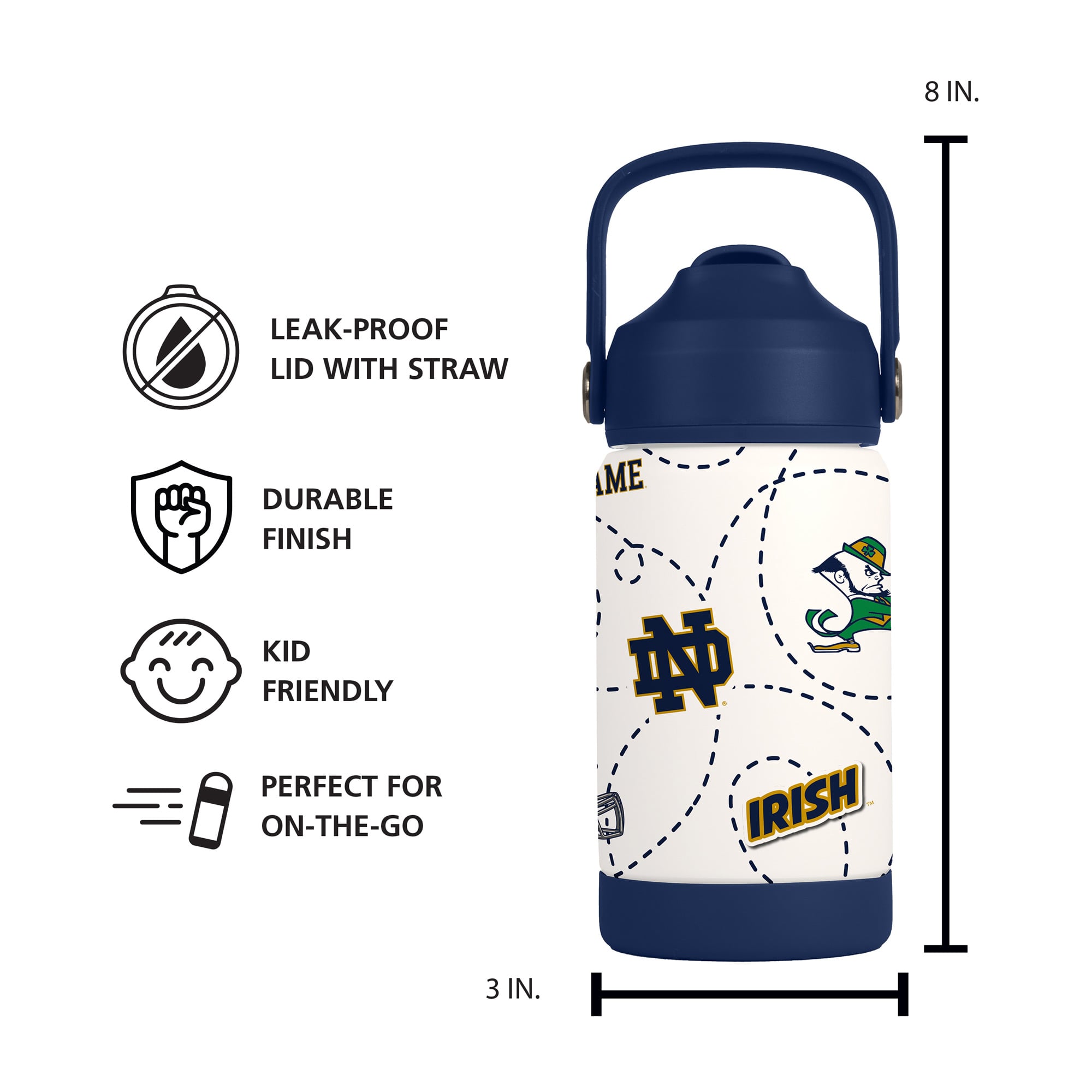 Bouteille mascotte de 35 cl des Fighting Irish de Notre Dame