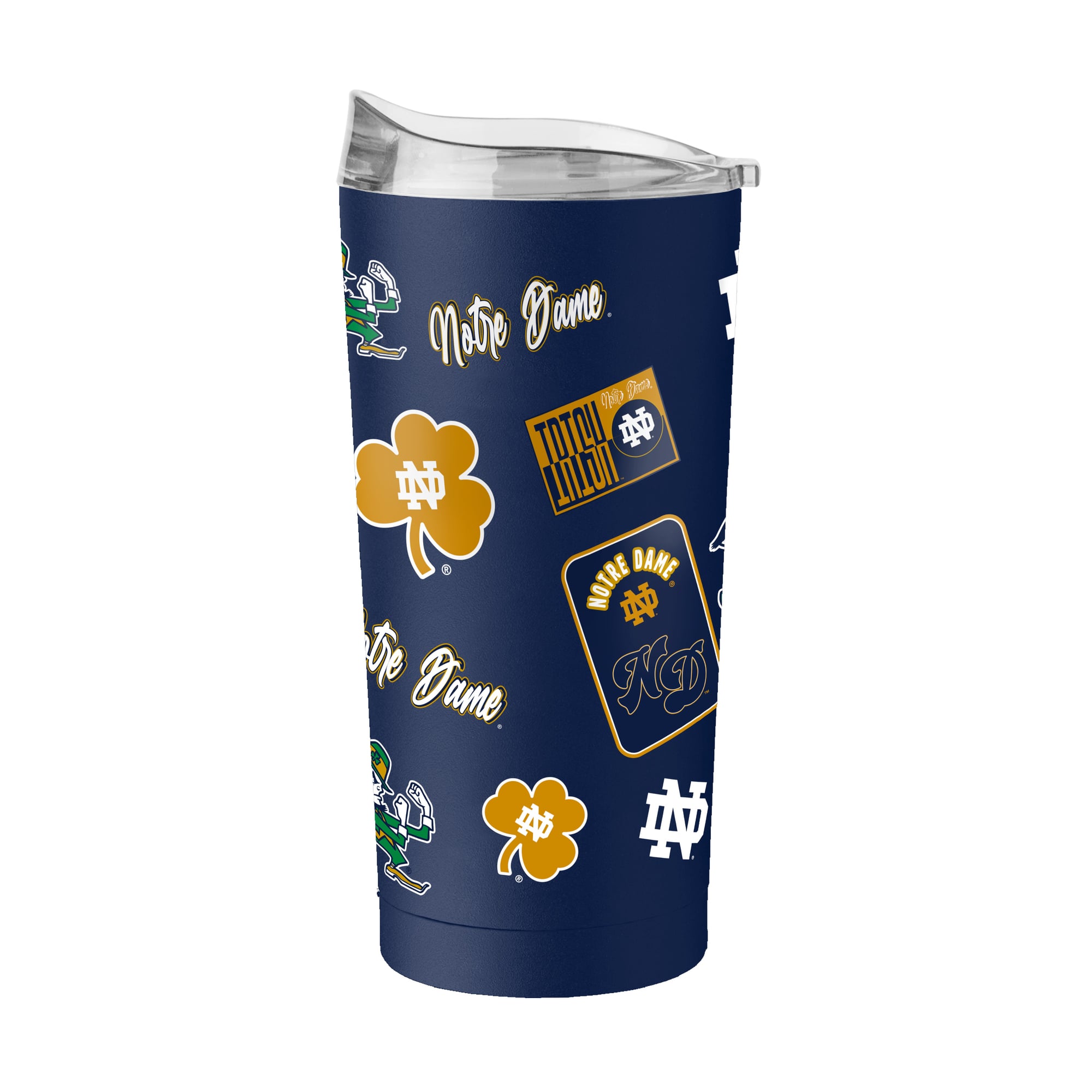 Gobelet isotherme de 59 cl (20 oz) à revêtement en poudre Dreamweave, logo Notre Dame Fighting Irish, marque Logo Brands