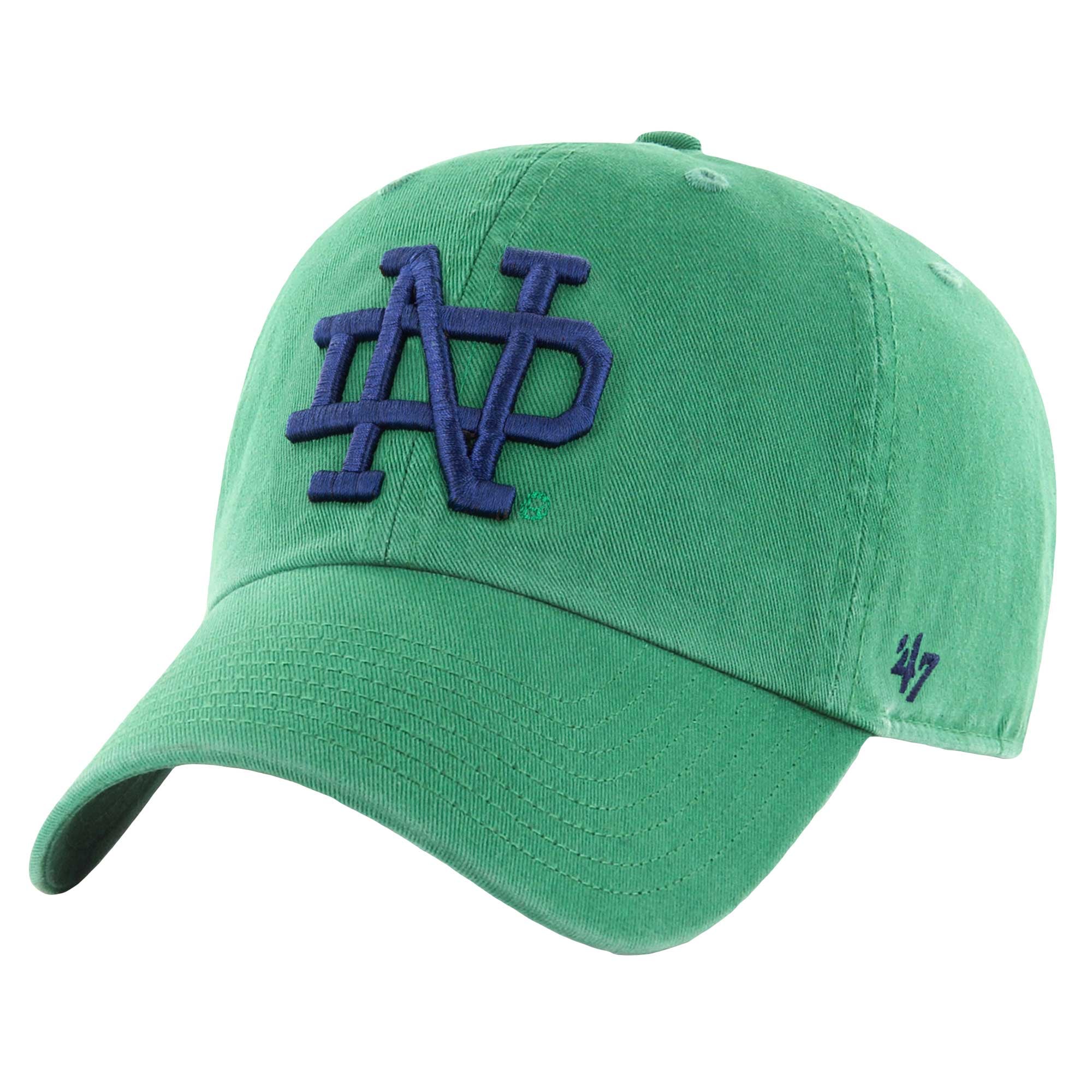 Casquette ajustable '47 verte Notre Dame Fighting Irish Vault Clean Up pour hommes
