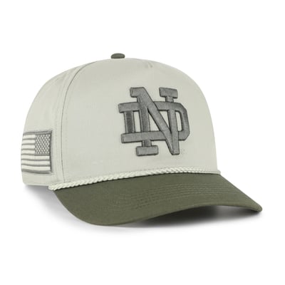 Notre Dame Fighting Irish '47 Operation Hat Trick Rope Hitch Adjustable Hat - Light Green/Hunter Green