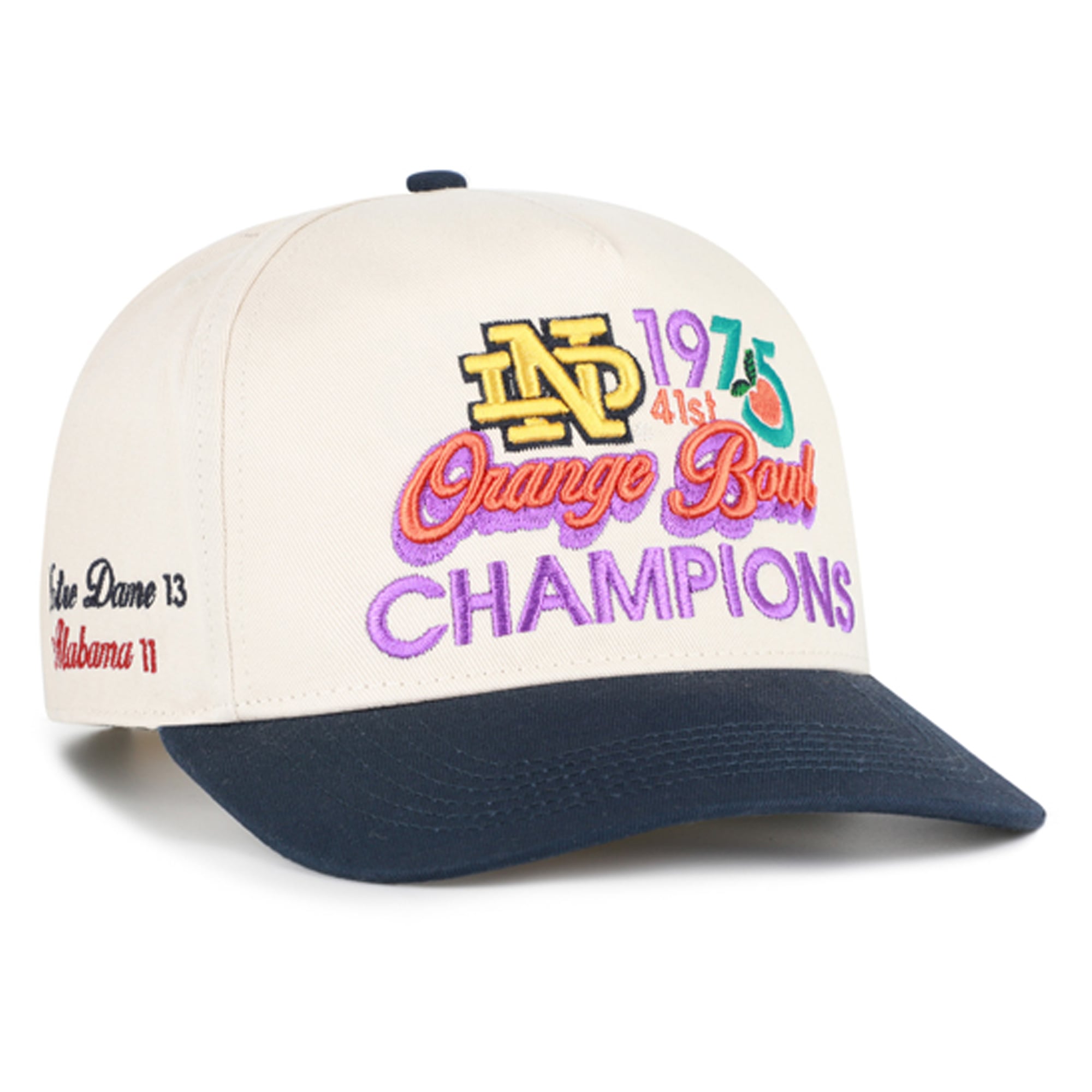 Casquette ajustable pour homme « 47 Natural Notre Dame Fighting Irish Orange Bowl Champions »