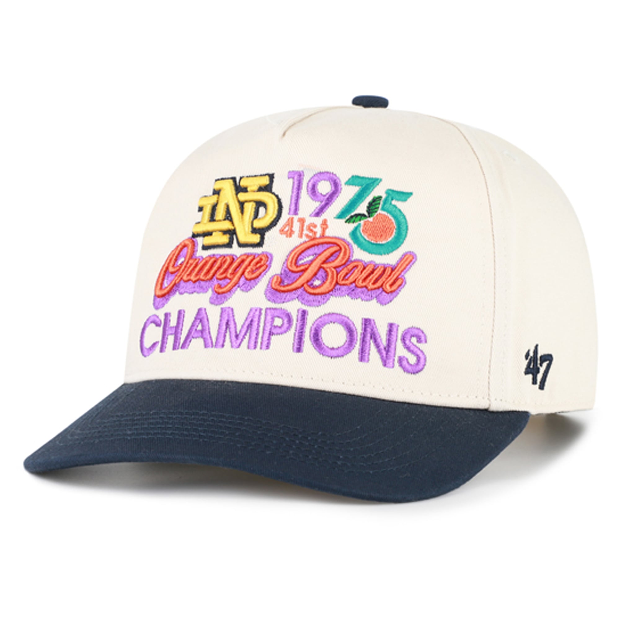 Casquette ajustable pour homme « 47 Natural Notre Dame Fighting Irish Orange Bowl Champions »