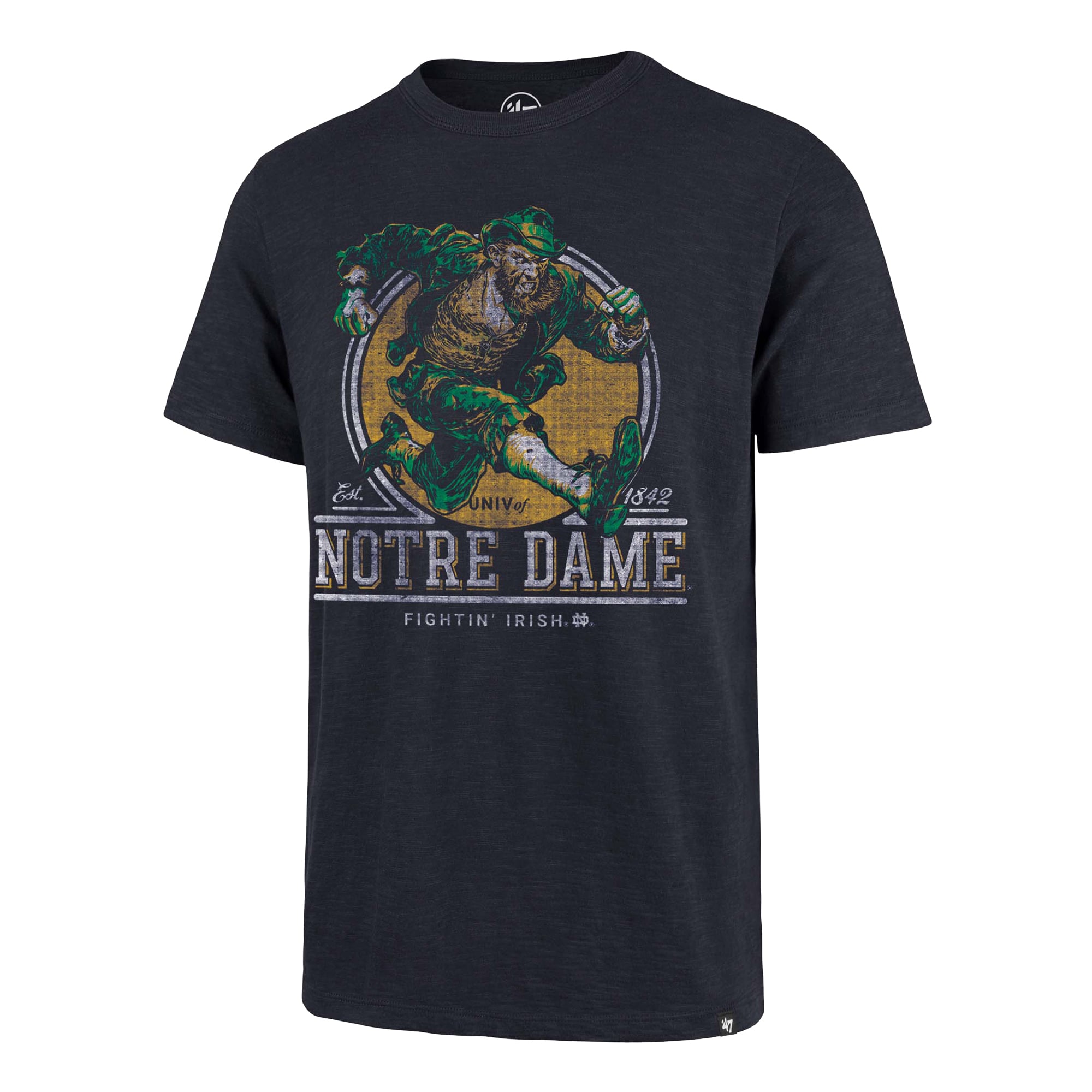 Men's '47  Navy Notre Dame Fighting Irish Emblem Mark Scrum T-Shirt