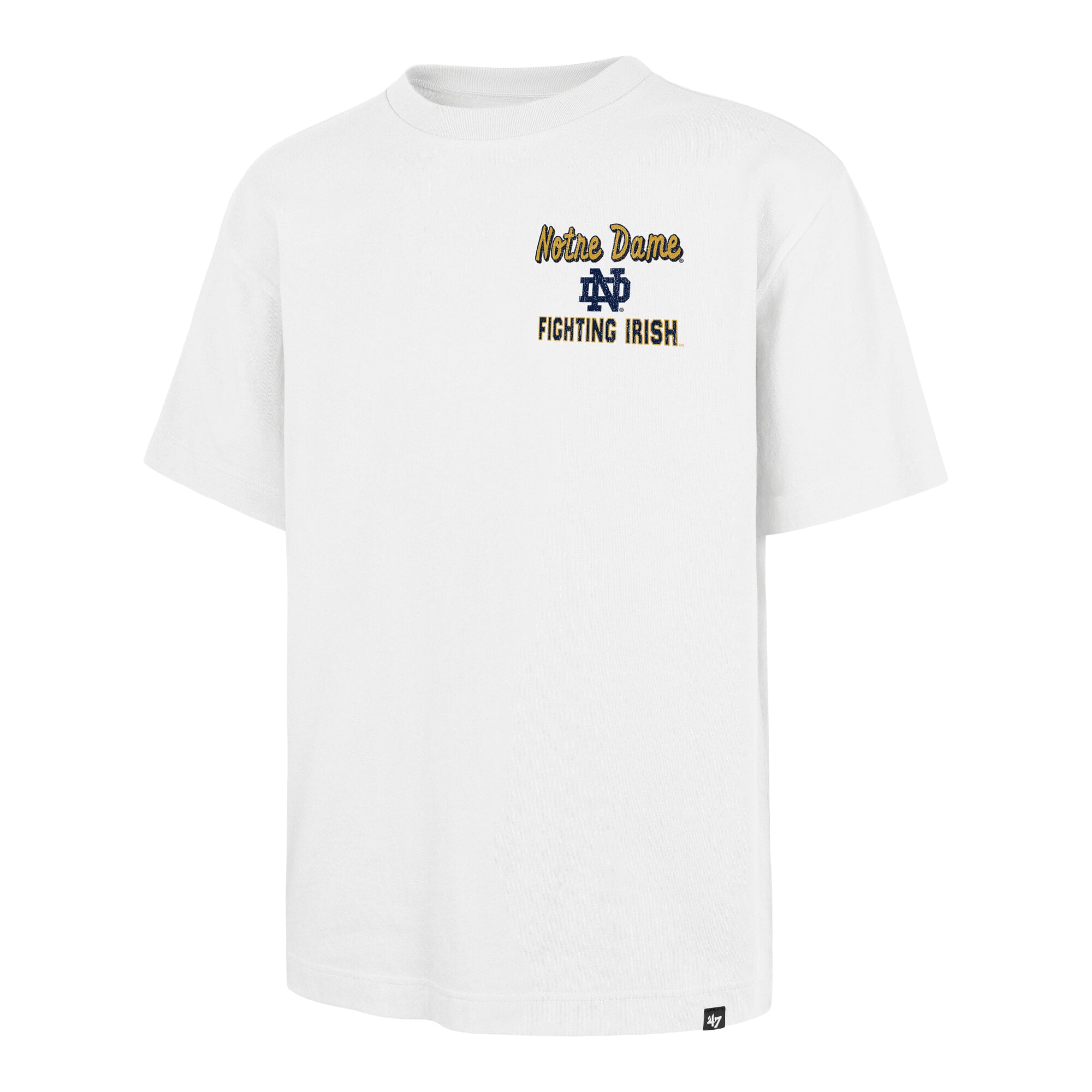 Men's '47 White Notre Dame Fighting Irish #1 Mascot Foundation T-Shirt