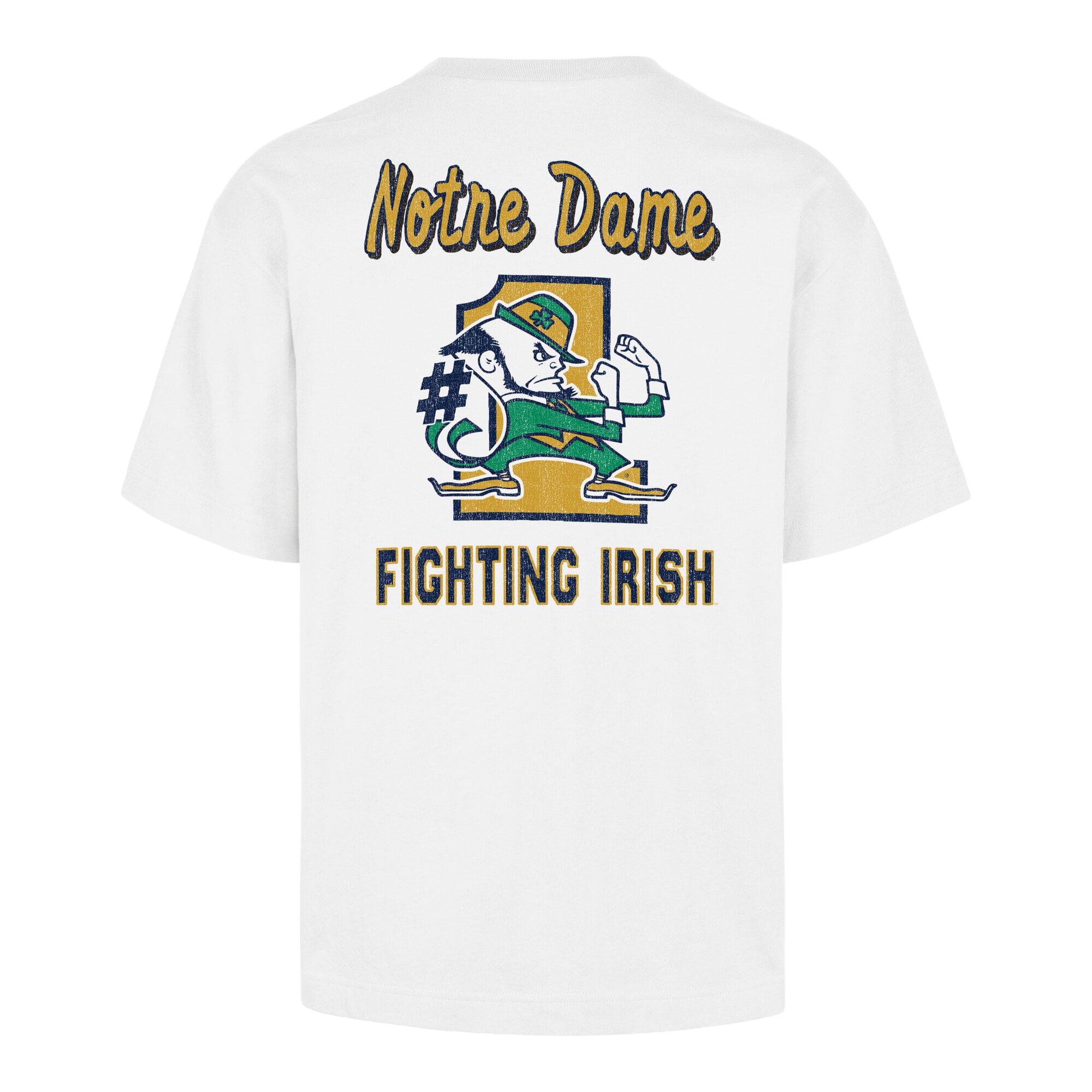 Men's '47 White Notre Dame Fighting Irish #1 Mascot Foundation T-Shirt