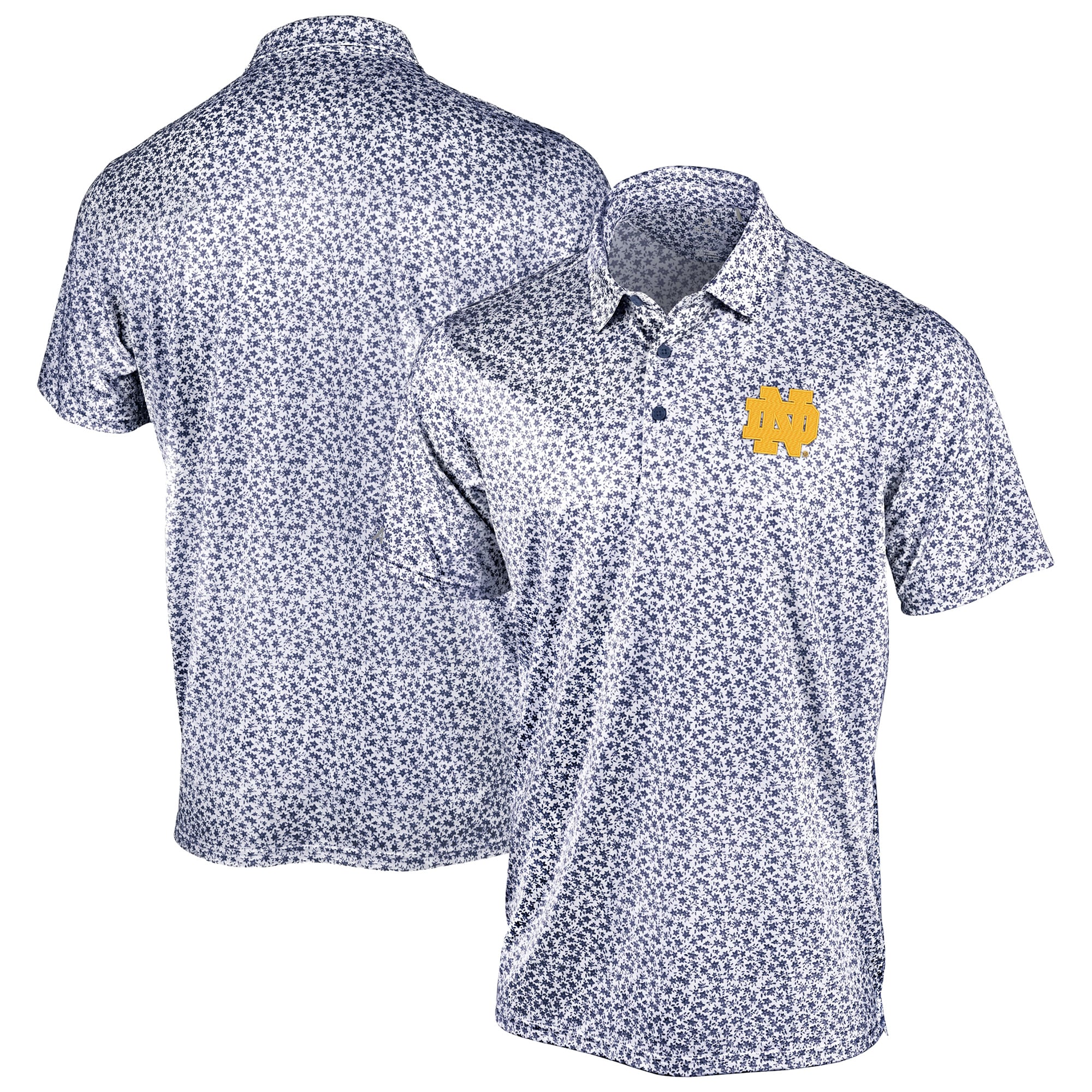 Men's Antigua Navy Notre Dame Fighting Irish Flourish Polo