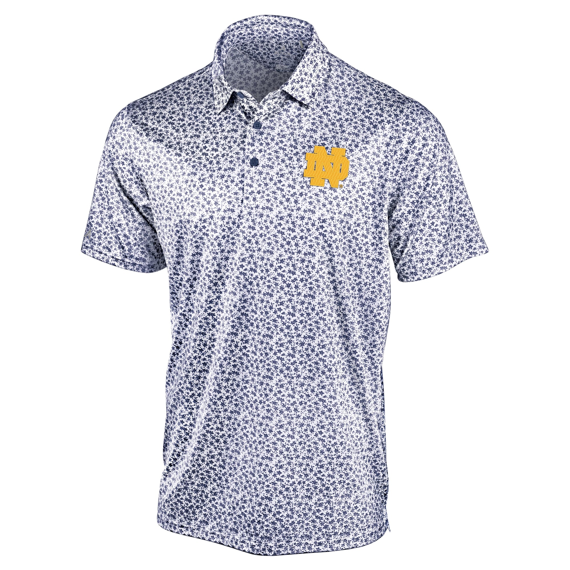 Men's Antigua Navy Notre Dame Fighting Irish Flourish Polo