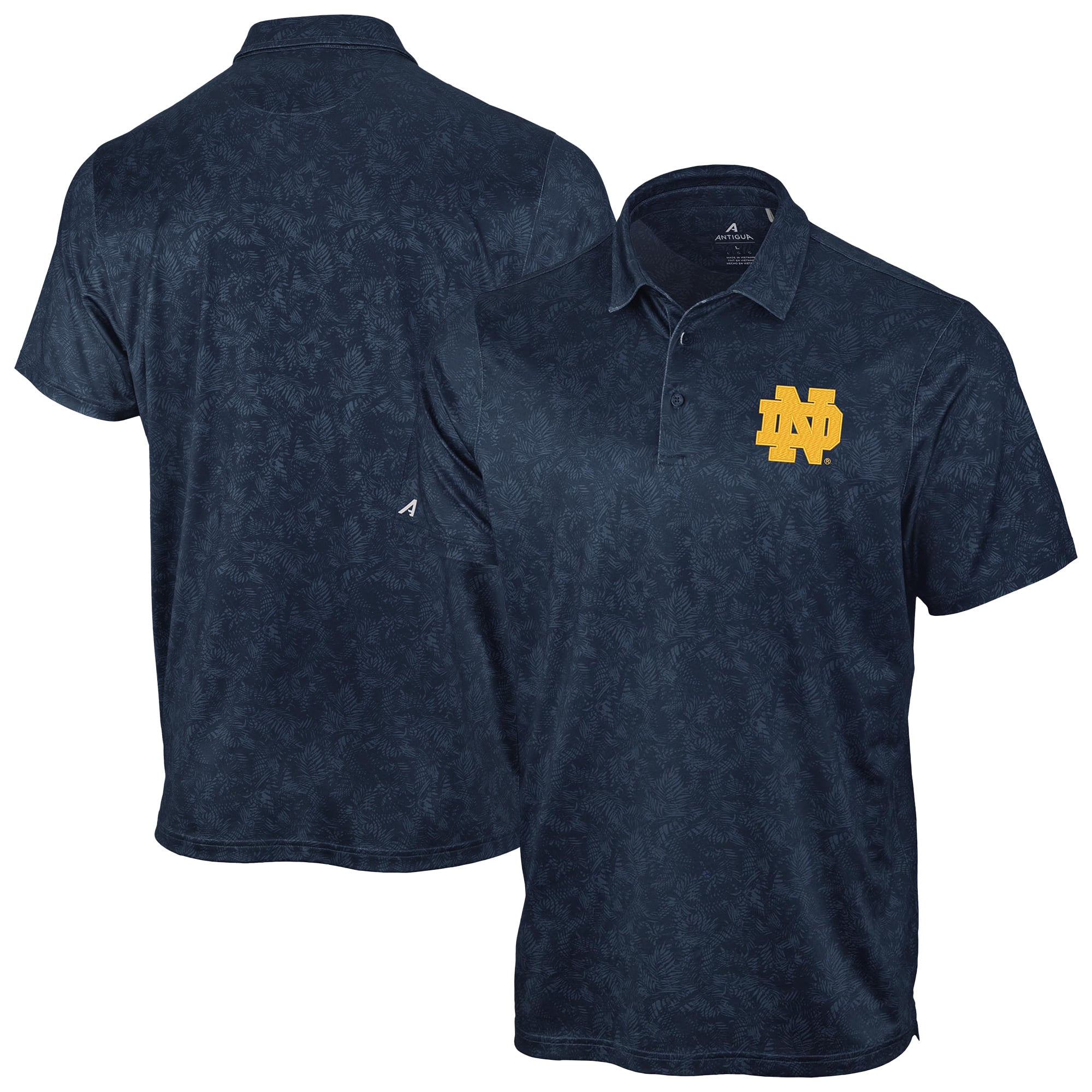 Polo Lush pour homme Antigua Navy Notre Dame Fighting Irish