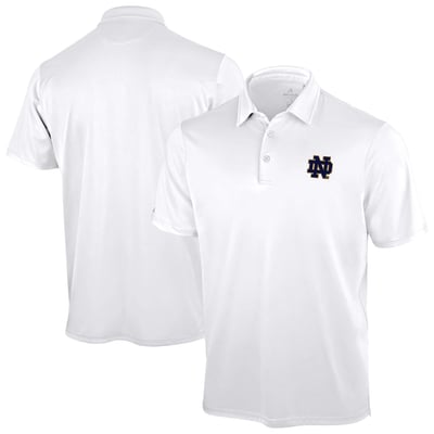 Notre Dame Fighting Irish Antigua Unshakeable Solid Polo - White