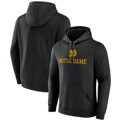 Notre Dame Fighting Irish Lockup Team Pullover Hoodie - Black