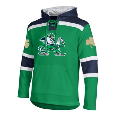  Notre Dame Fighting Irish Champion Lacer Fleece Hoodie - Green