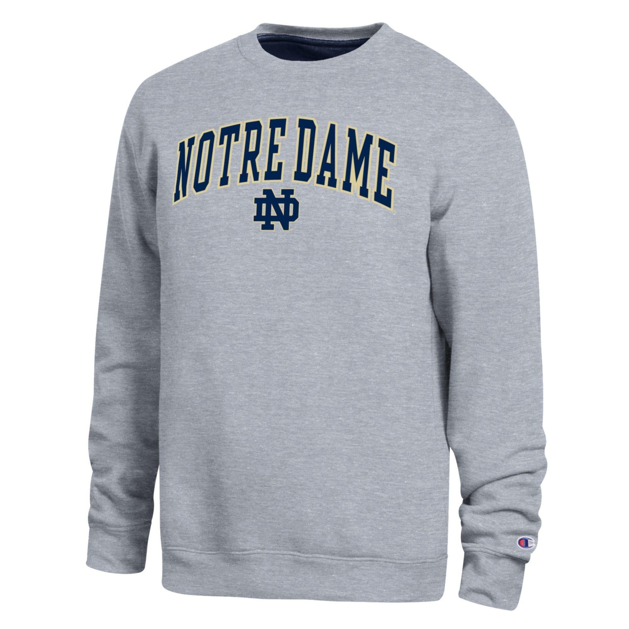 Men's Champion Navy Notre Dame Fighting Irish Arch Sweatshirt