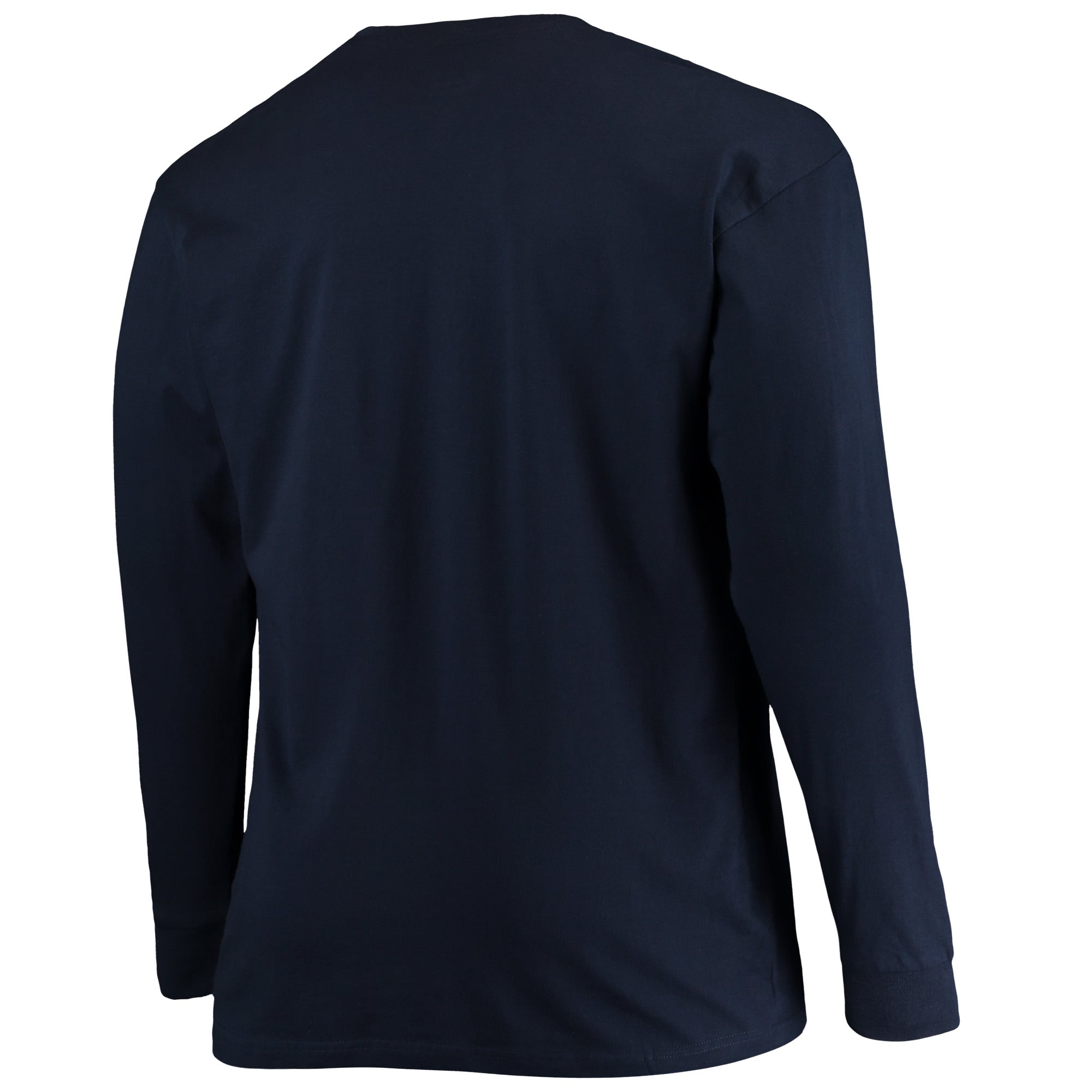 T-shirt à manches longues Champion Navy Notre Dame Fighting Irish pour homme, grandes tailles, logo en arc sur le devant