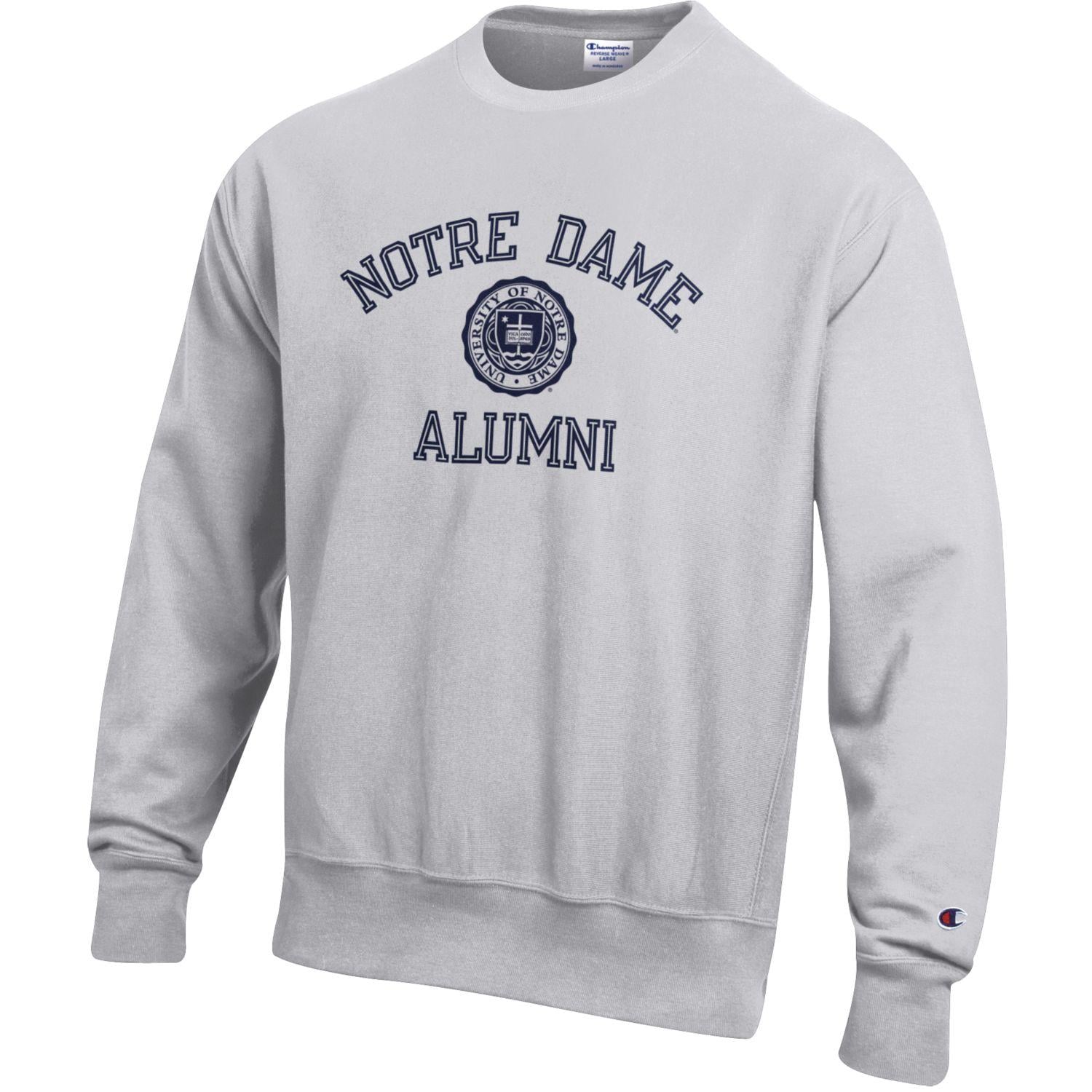 Mens Champion SILV Notre Dame Fighting Irish Reverse Weave Crew
