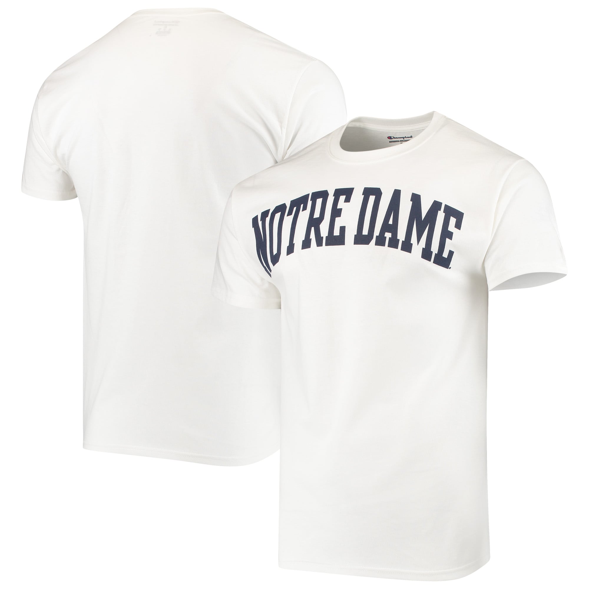 Men's Champion White Notre Dame Fighting Irish Classic Arch T-Shirt