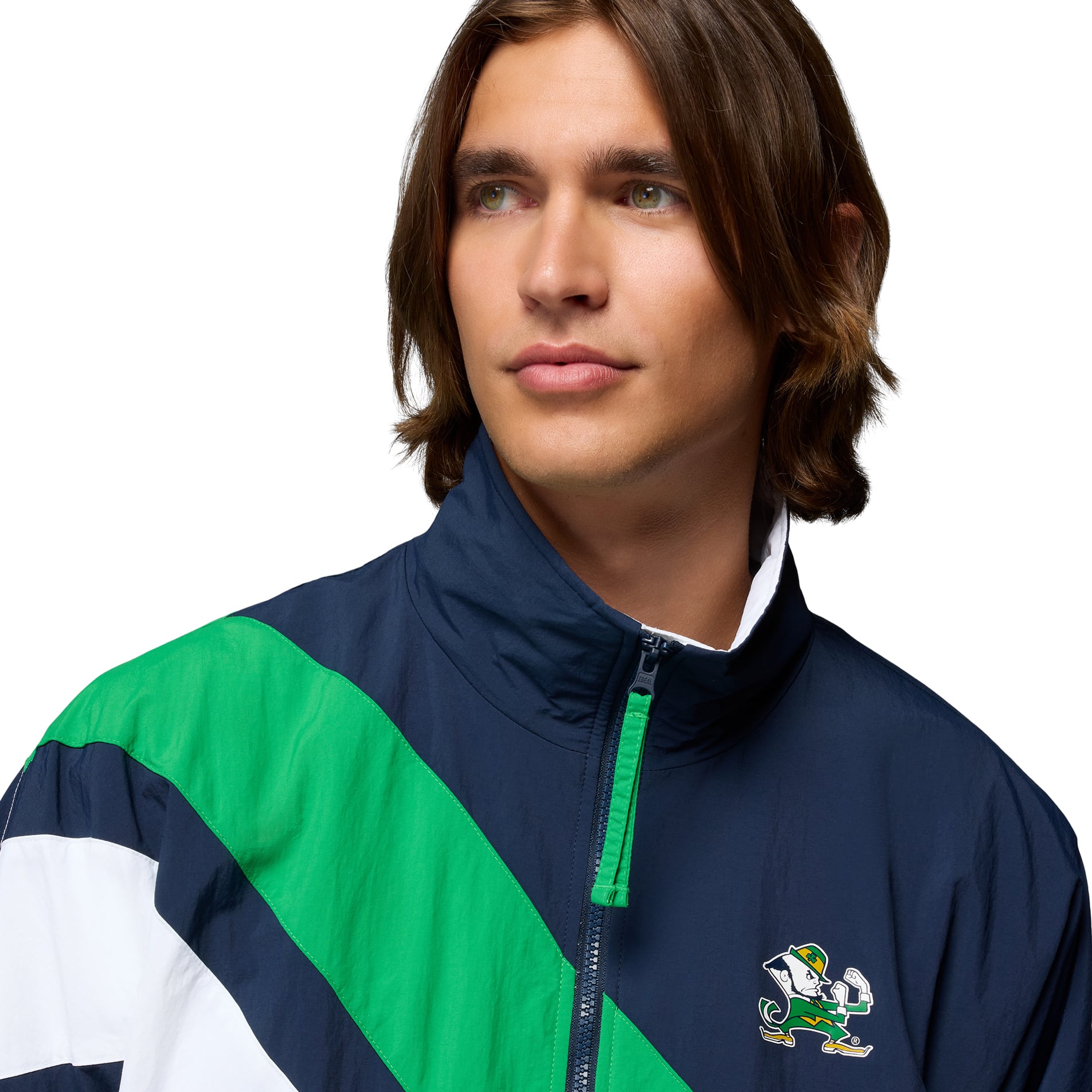 Men's Columbia Navy Notre Dame Fighting Irish Reventure Full-Zip Windbreaker Omni-Shield Jacket