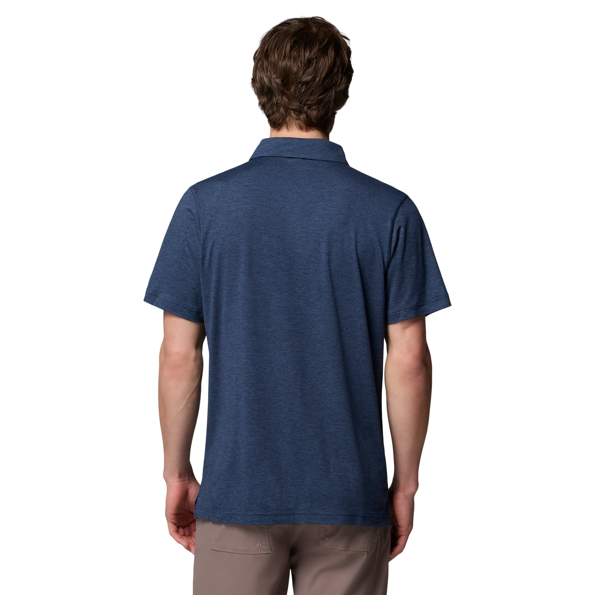 Men's Columbia Navy Notre Dame Fighting Irish Trail Omni-Shade Polo