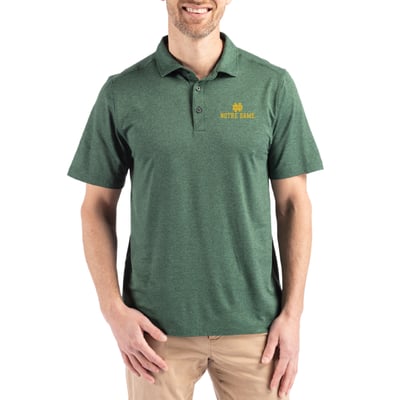 Notre Dame Fighting Irish Cutter & Buck Coastline Epic Comfort Eco Recycled Polo - Green