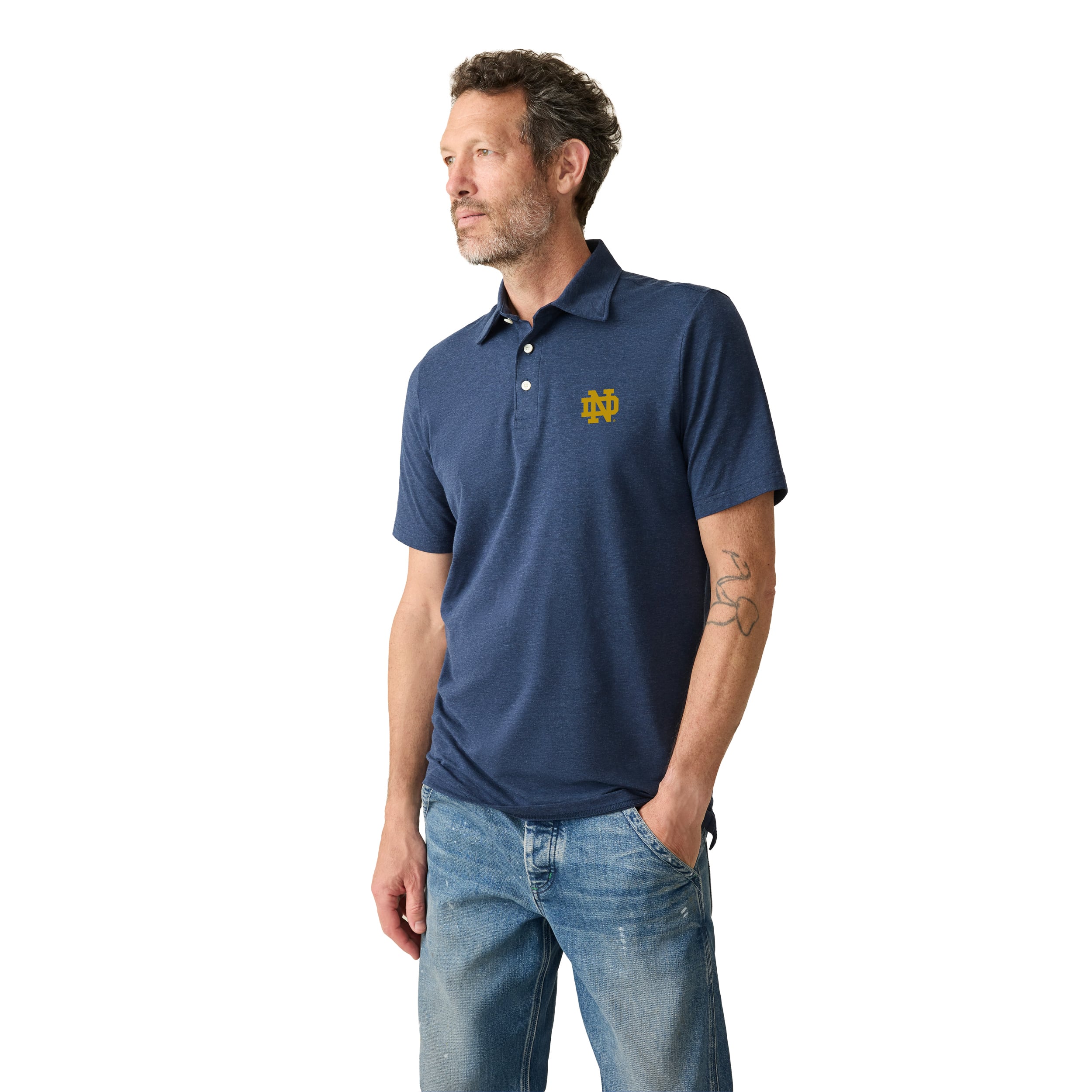 Polo FAHERTY bleu marine Notre Dame Fighting Irish Movement pour homme