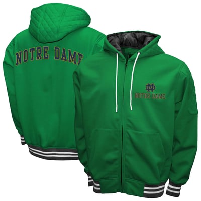 Notre Dame Fighting Irish Franchise Club Grind Full-Zip Hoodie Jacket - Green