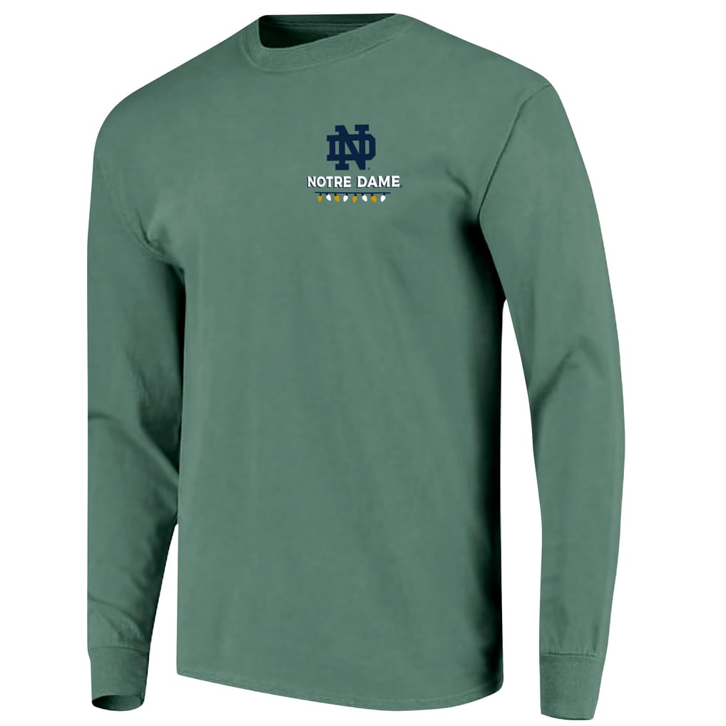 Notre Dame Fighting Irish Comfort Colors Merry Christmas Tree Long ...