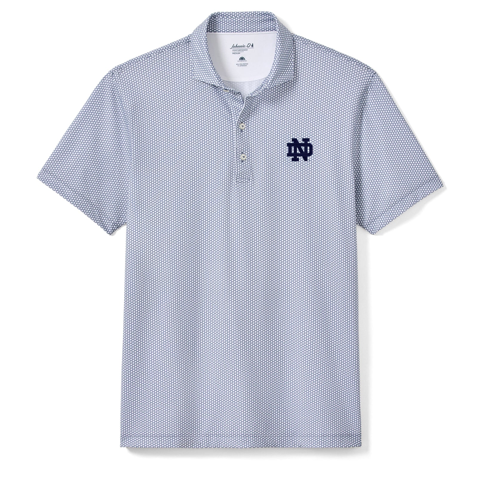 Men's johnnie-O  Blue Notre Dame Fighting Irish Hex Polo