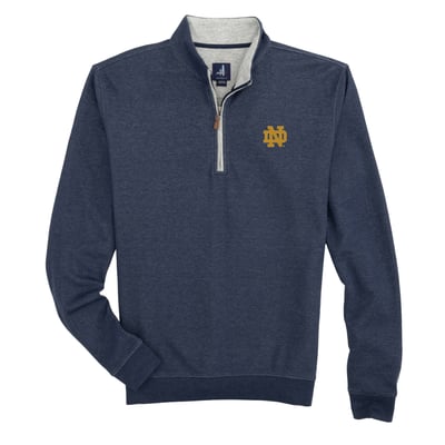  Notre Dame Fighting Irish johnnie-O Sully Tri-Blend Quarter-Zip Pullover - Navy