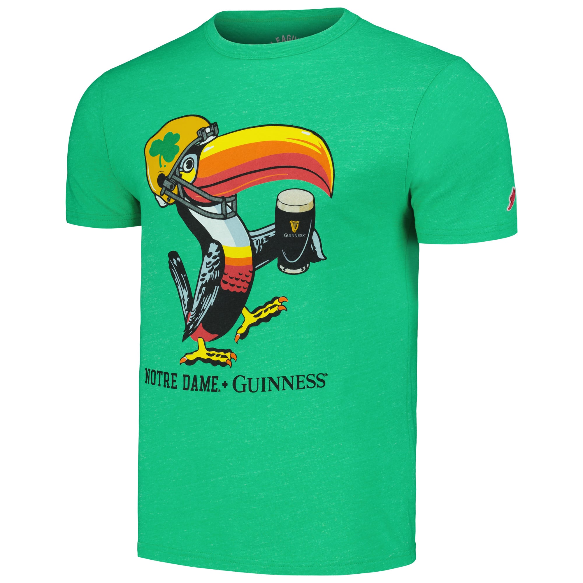 League Collegiate Wear pour hommes Heather Green Notre Dame Fighting Irish x Guinness Victory Falls T-shirt triple mélange