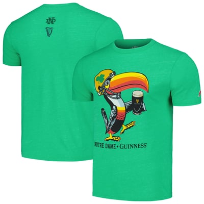 Notre Dame Fighting Irish x Guinness League Collegiate Wear Victory Falls Tri-Blend T-Shirt - Heather Green
