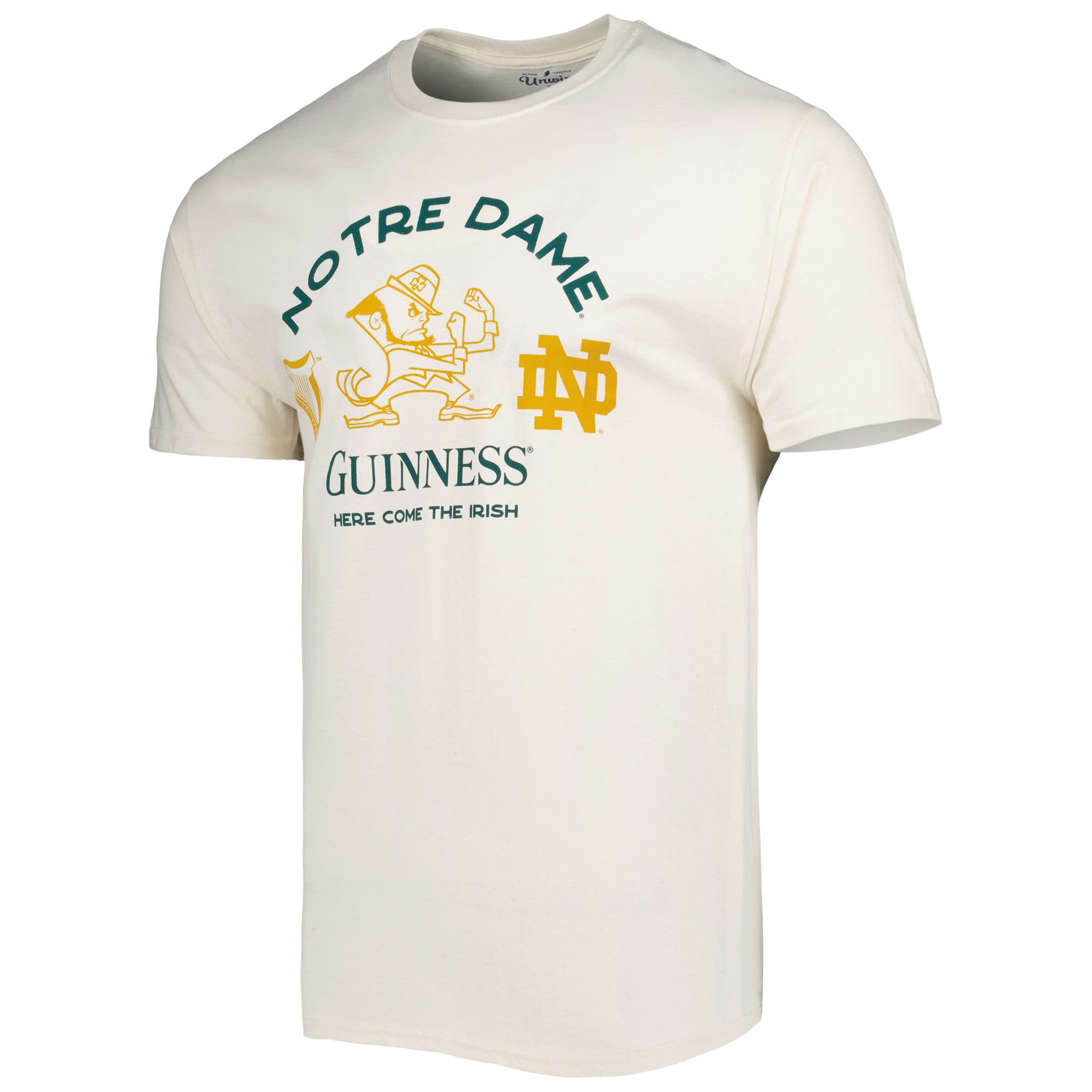T-shirt Men's League Collegiate Wear bleu marine Notre Dame Fighting Irish Guinness Here Come the