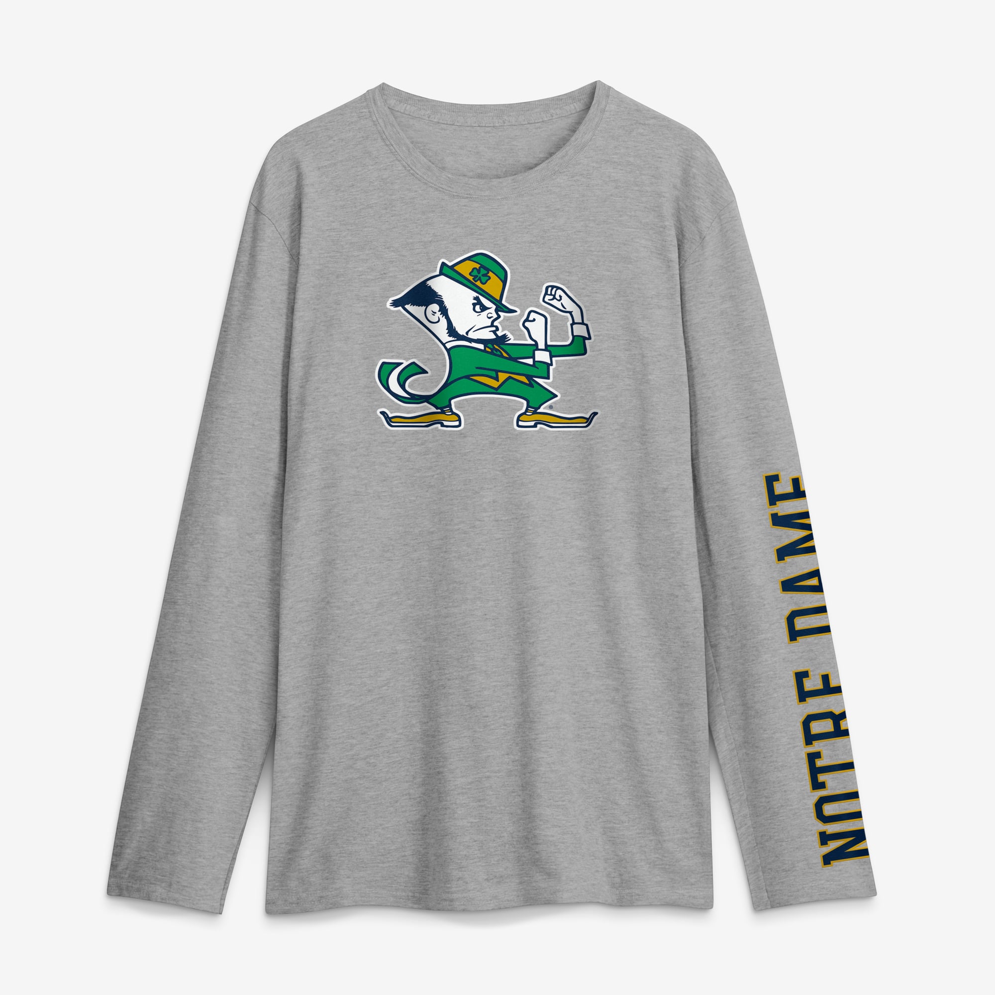 Men's Logo Athletic Navy Notre Dame Fighting Irish Primary Long Sleeve T-Shirt