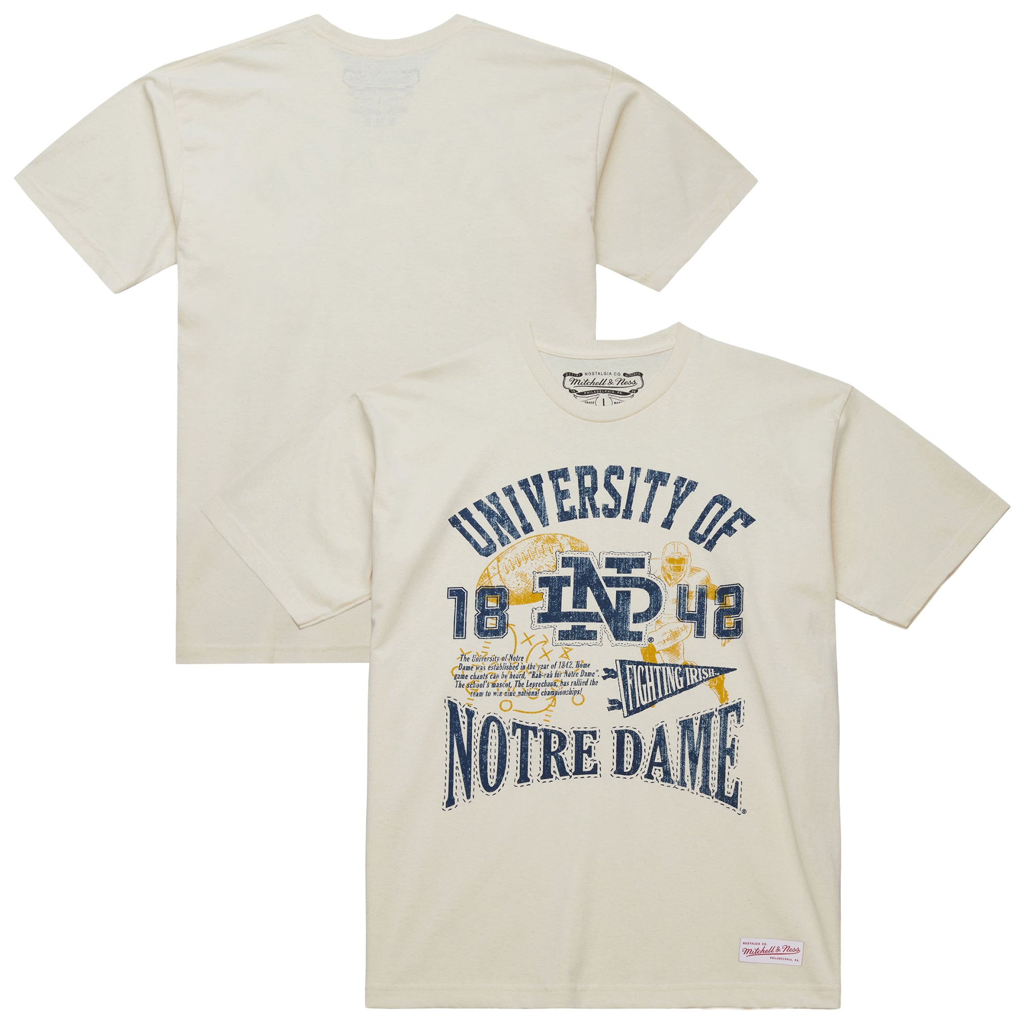 T-shirt Mitchell & Ness crème pour homme
