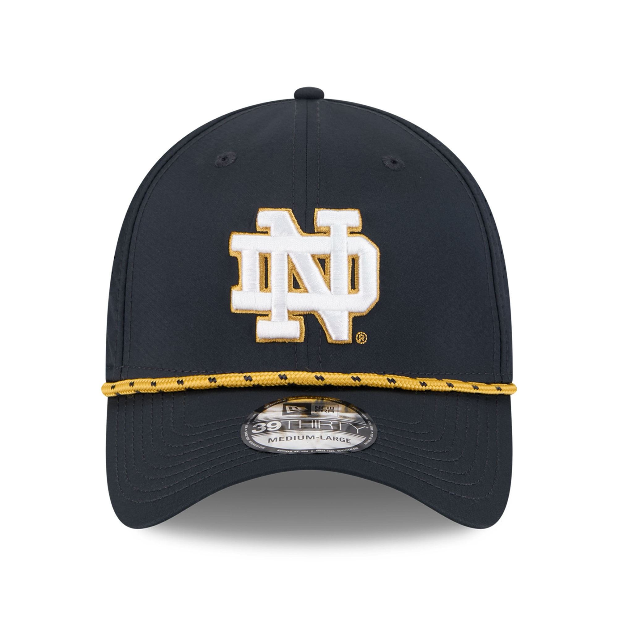 Casquette extensible New Era bleu marine Notre Dame Fighting Irish pour homme