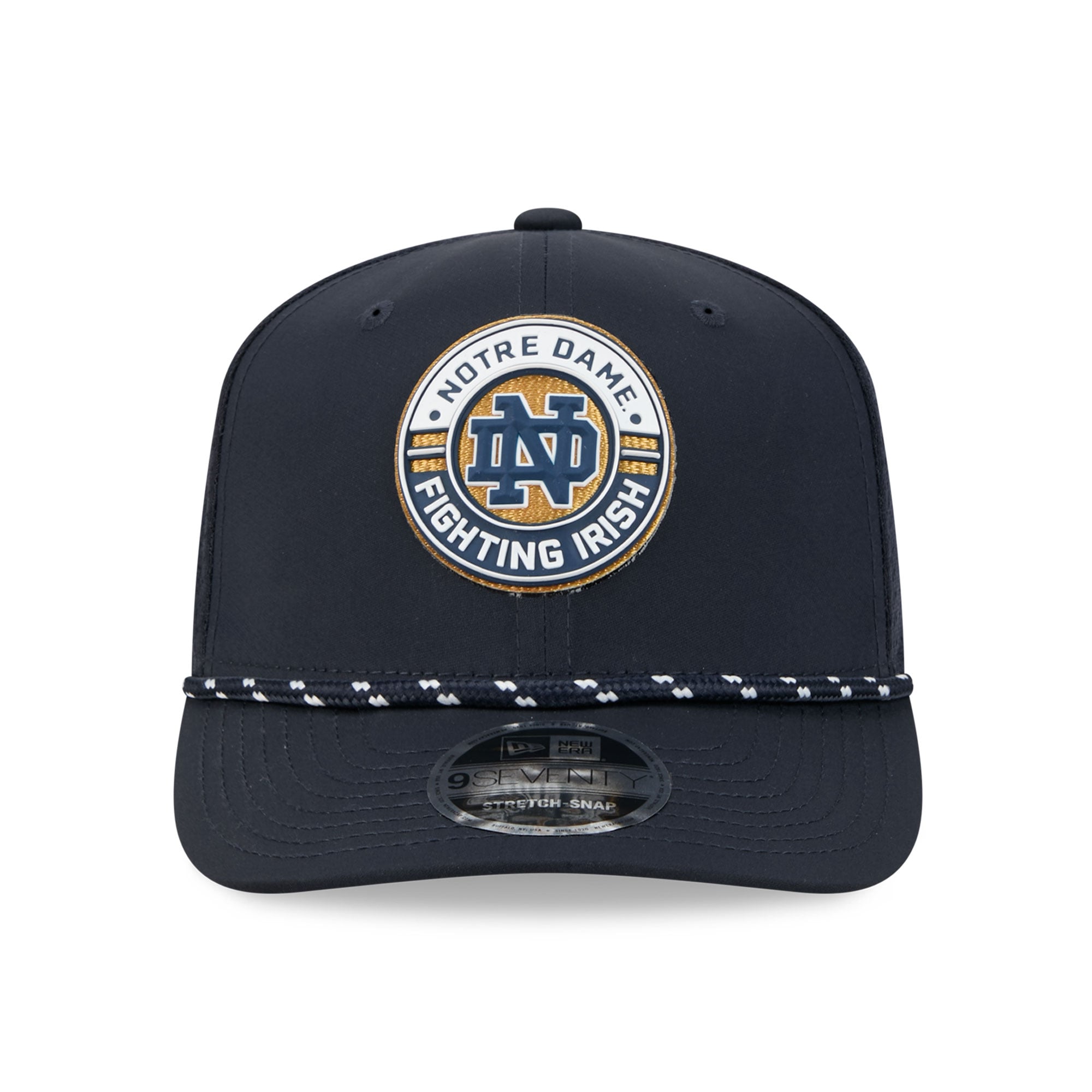 Men's New Era  Navy Notre Dame Fighting Irish Rope 9SEVENTY Adjustable Hat