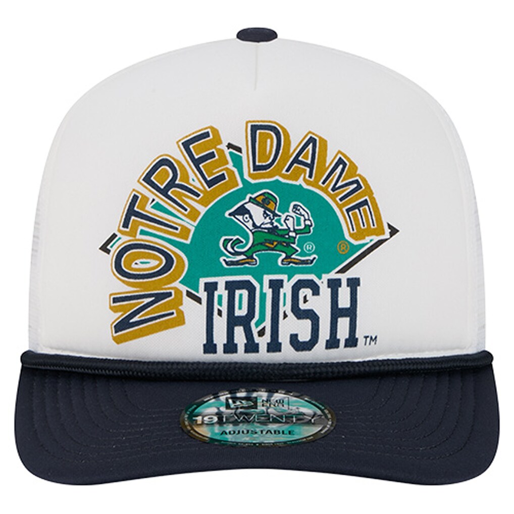 Notre Dame Fighting Irish New Era Diamond 19TWENTY Golfer Adjustable Hat - White