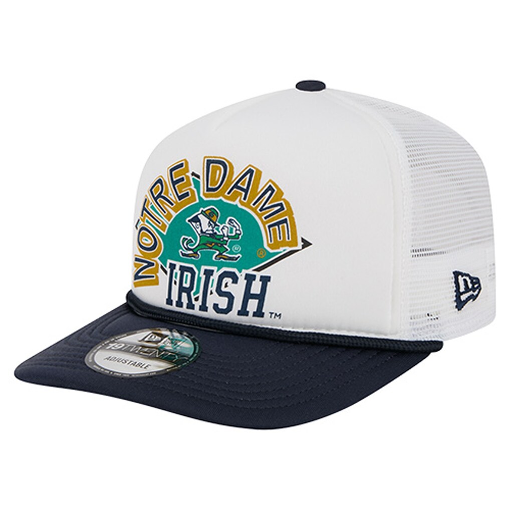 Notre Dame Fighting Irish New Era Diamond 19TWENTY Golfer Adjustable Hat - White