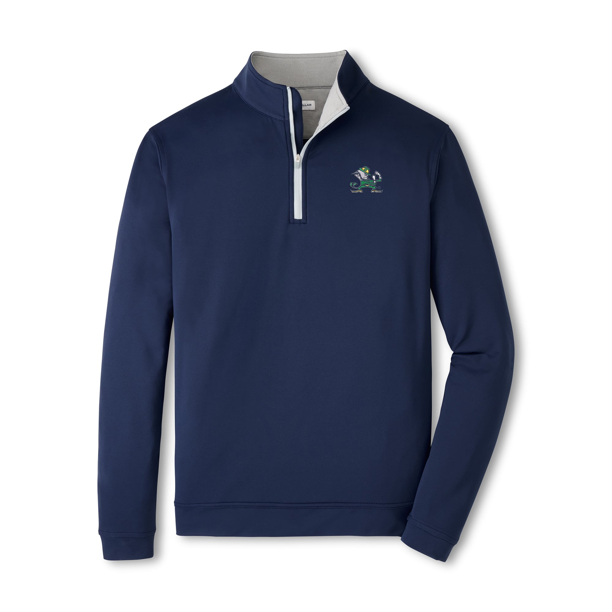 Pull à col zippé Peter Millar bleu marine Notre Dame Fighting Irish Perth pour homme